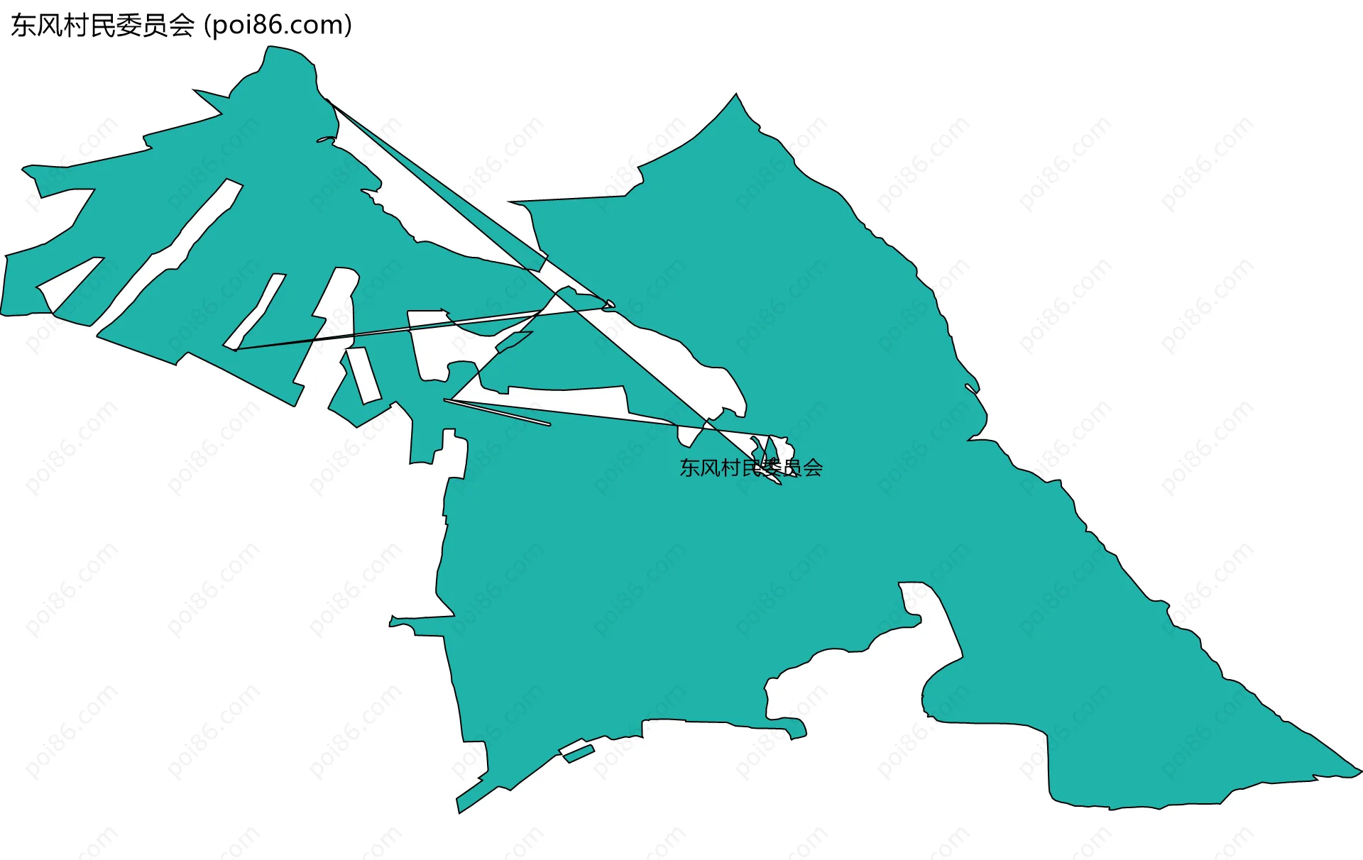 东风村民委员会边界地图