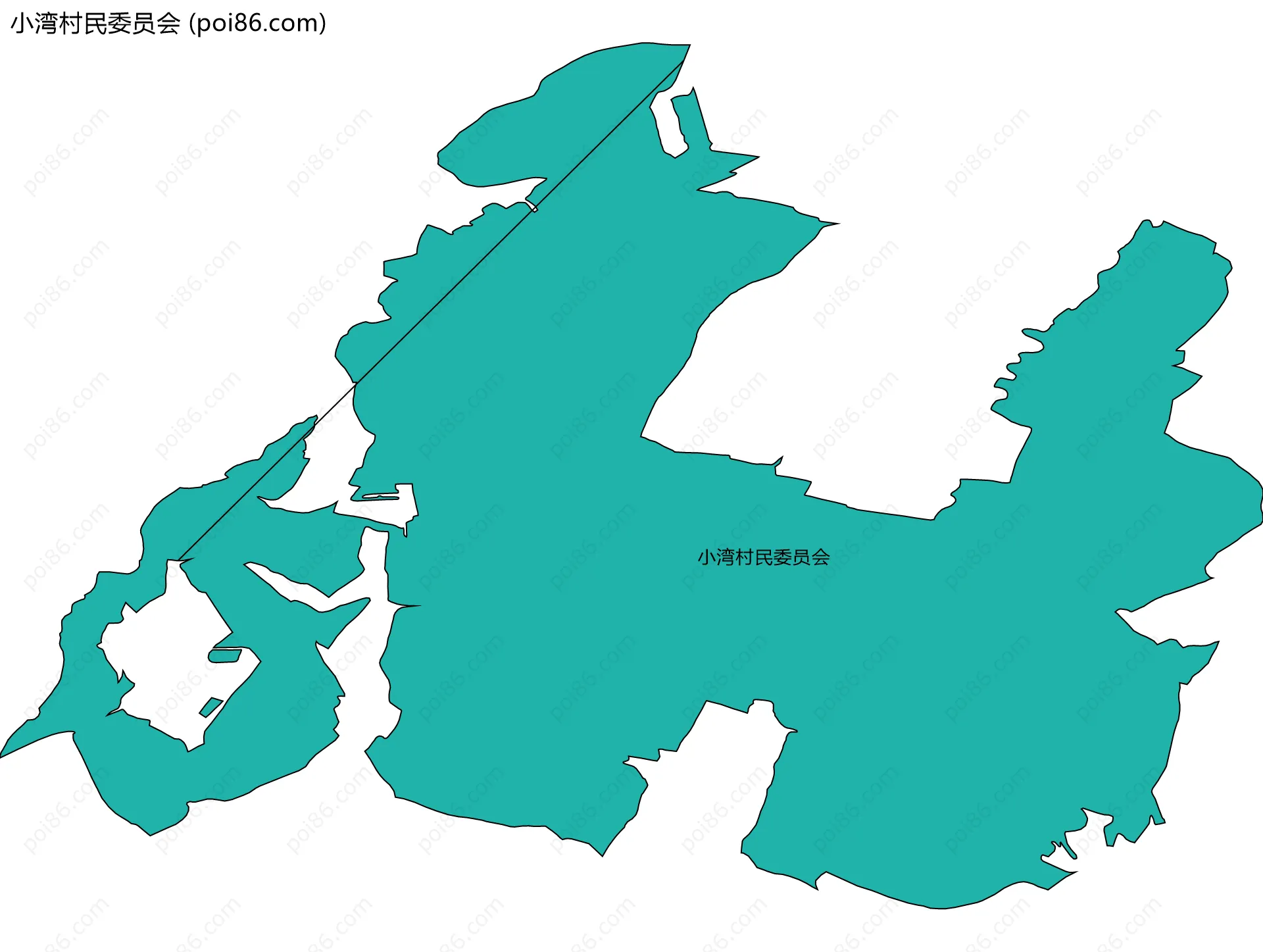 小湾村民委员会边界地图