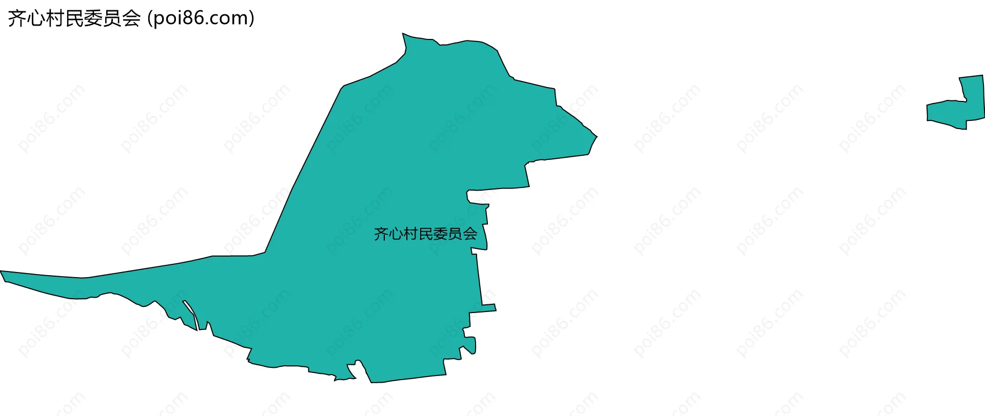 齐心村民委员会边界地图