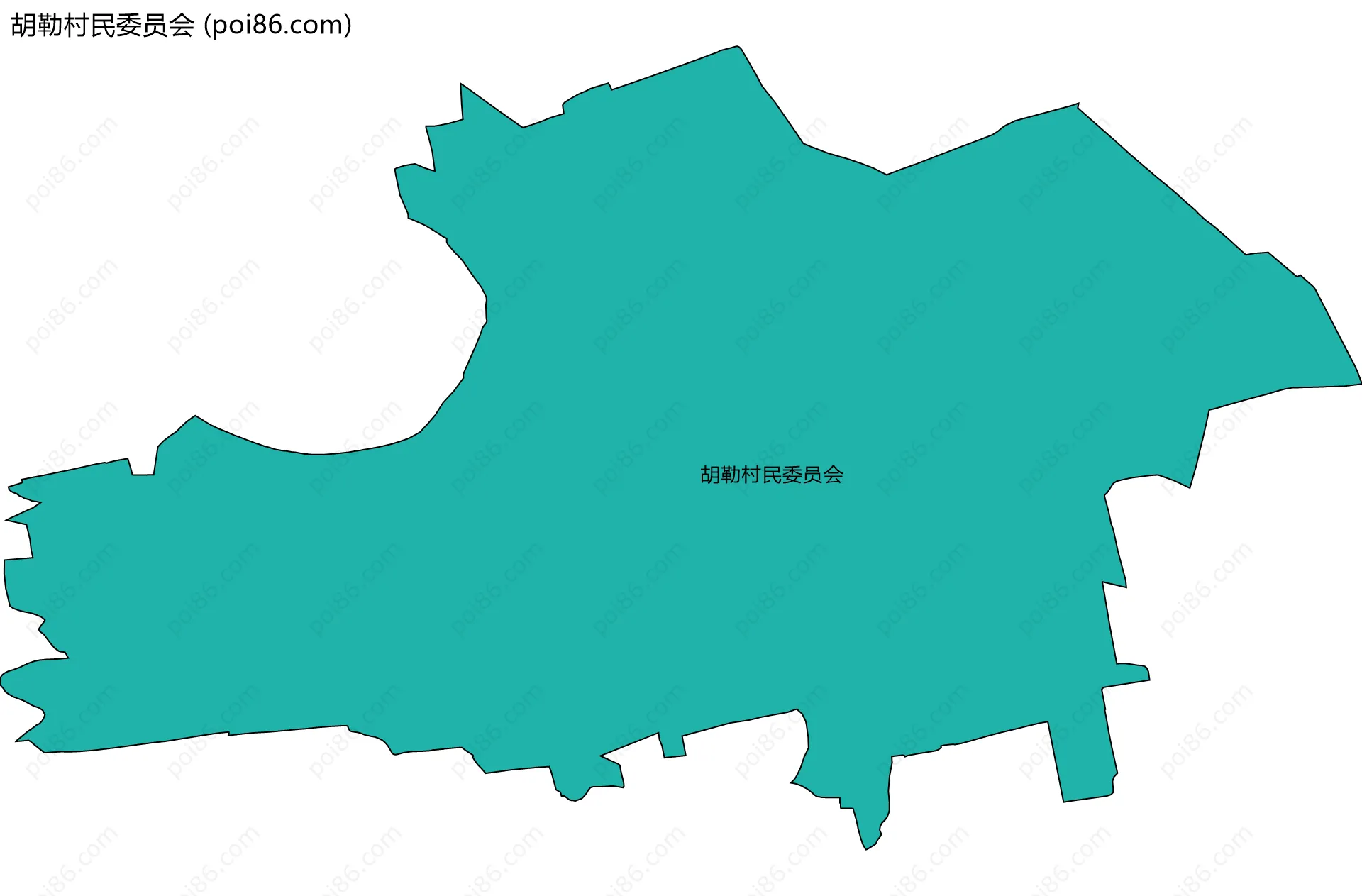 胡勒村民委员会边界地图