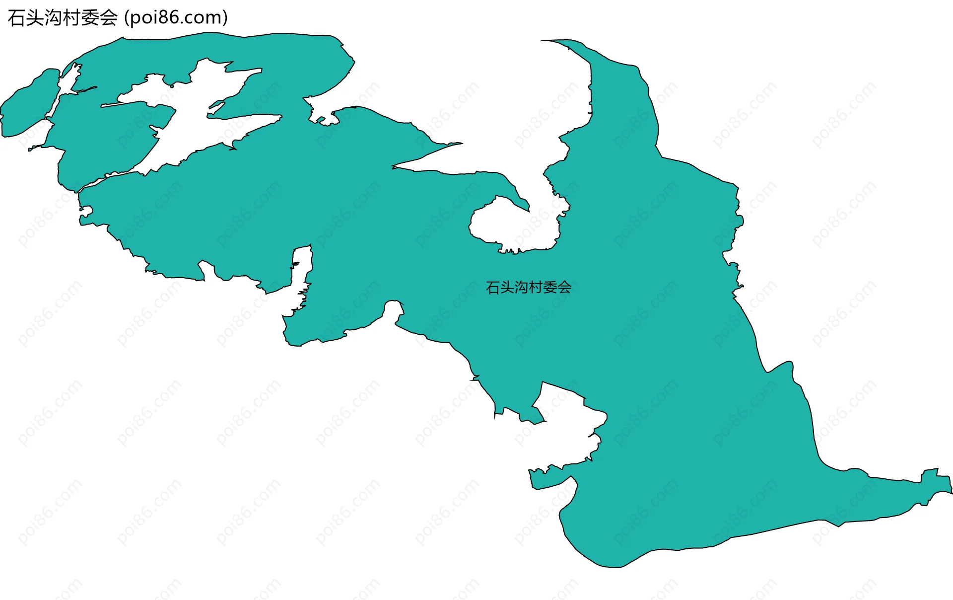 石头沟村委会边界地图