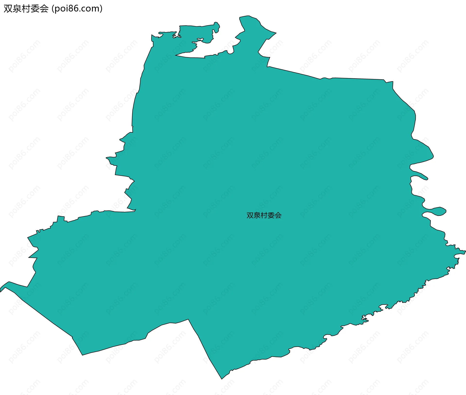 双泉村委会边界地图