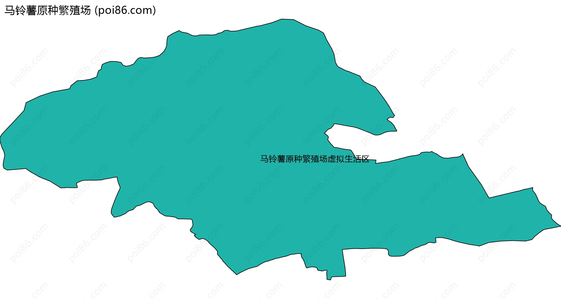 马铃薯原种繁殖场边界地图(五级行政区划)