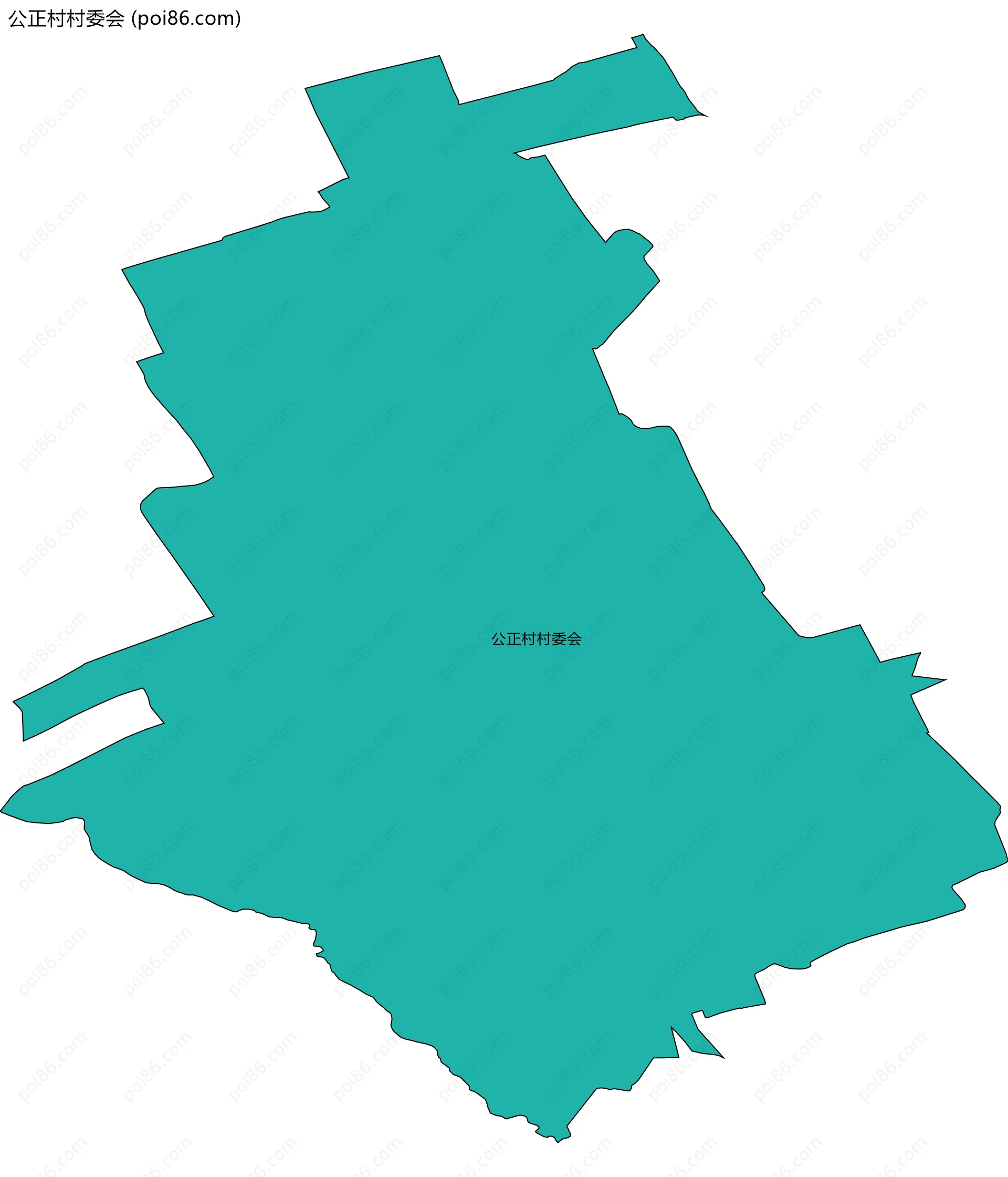 公正村村委会边界地图