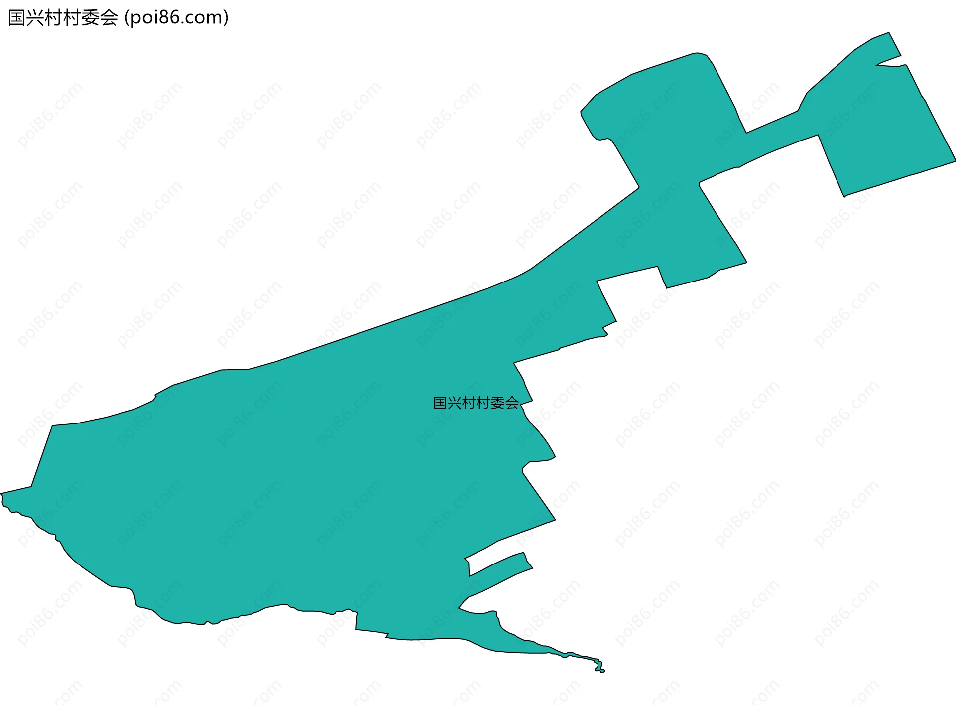 国兴村村委会边界地图