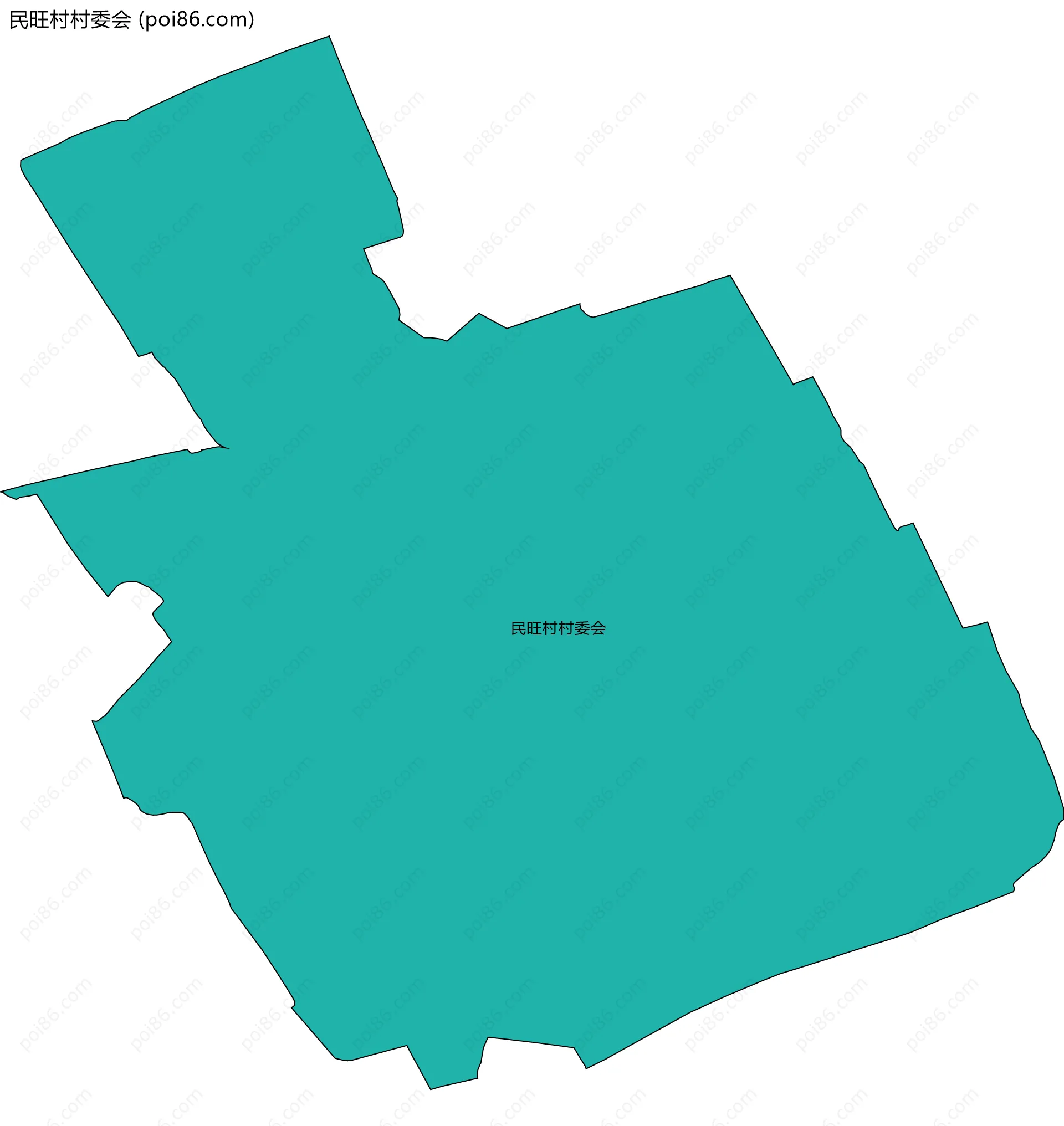 民旺村村委会边界地图