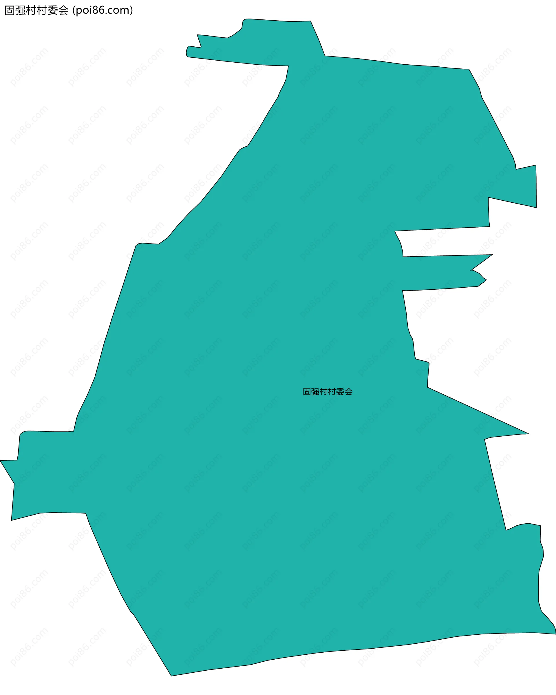 固强村村委会边界地图