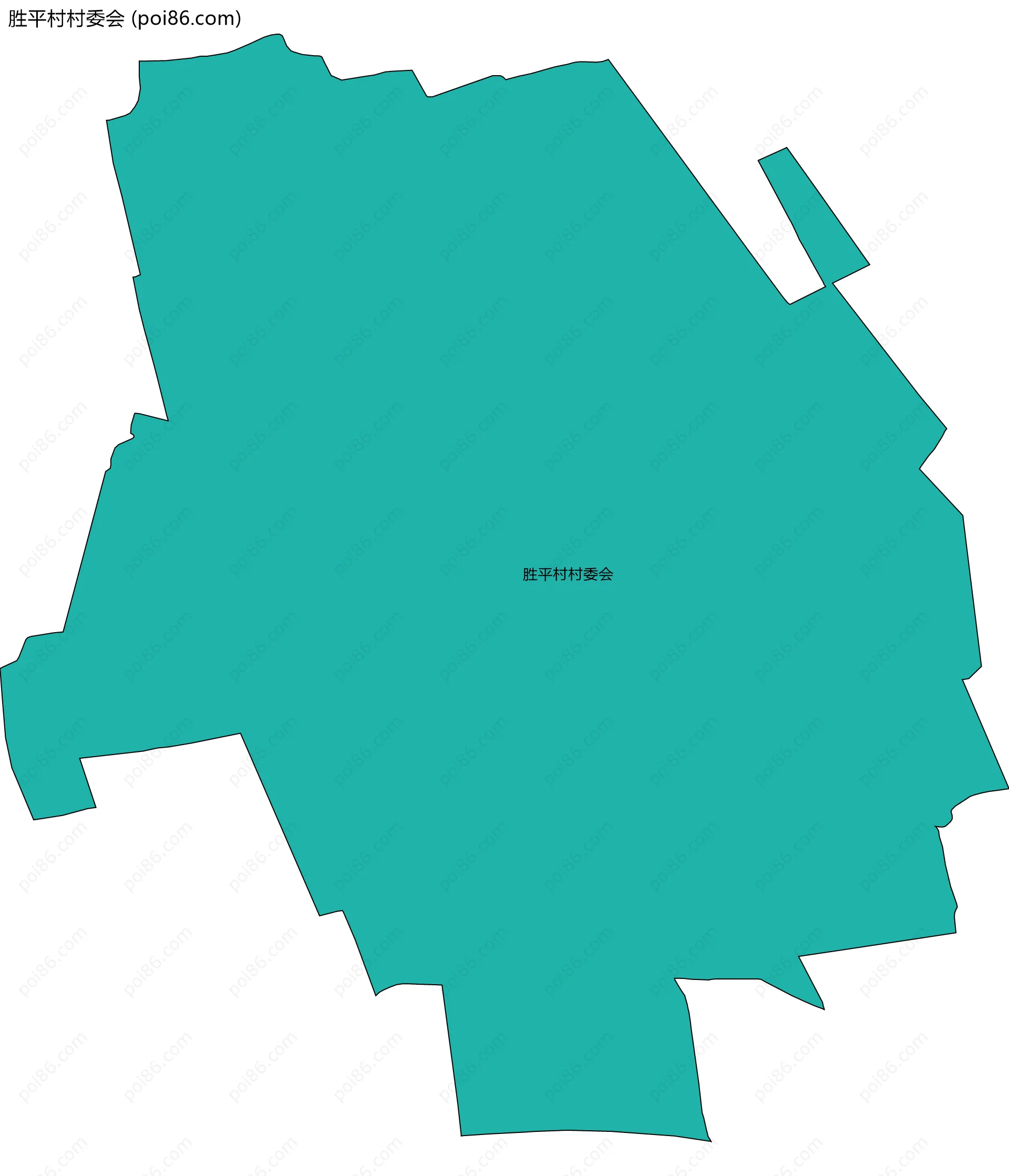 胜平村村委会边界地图