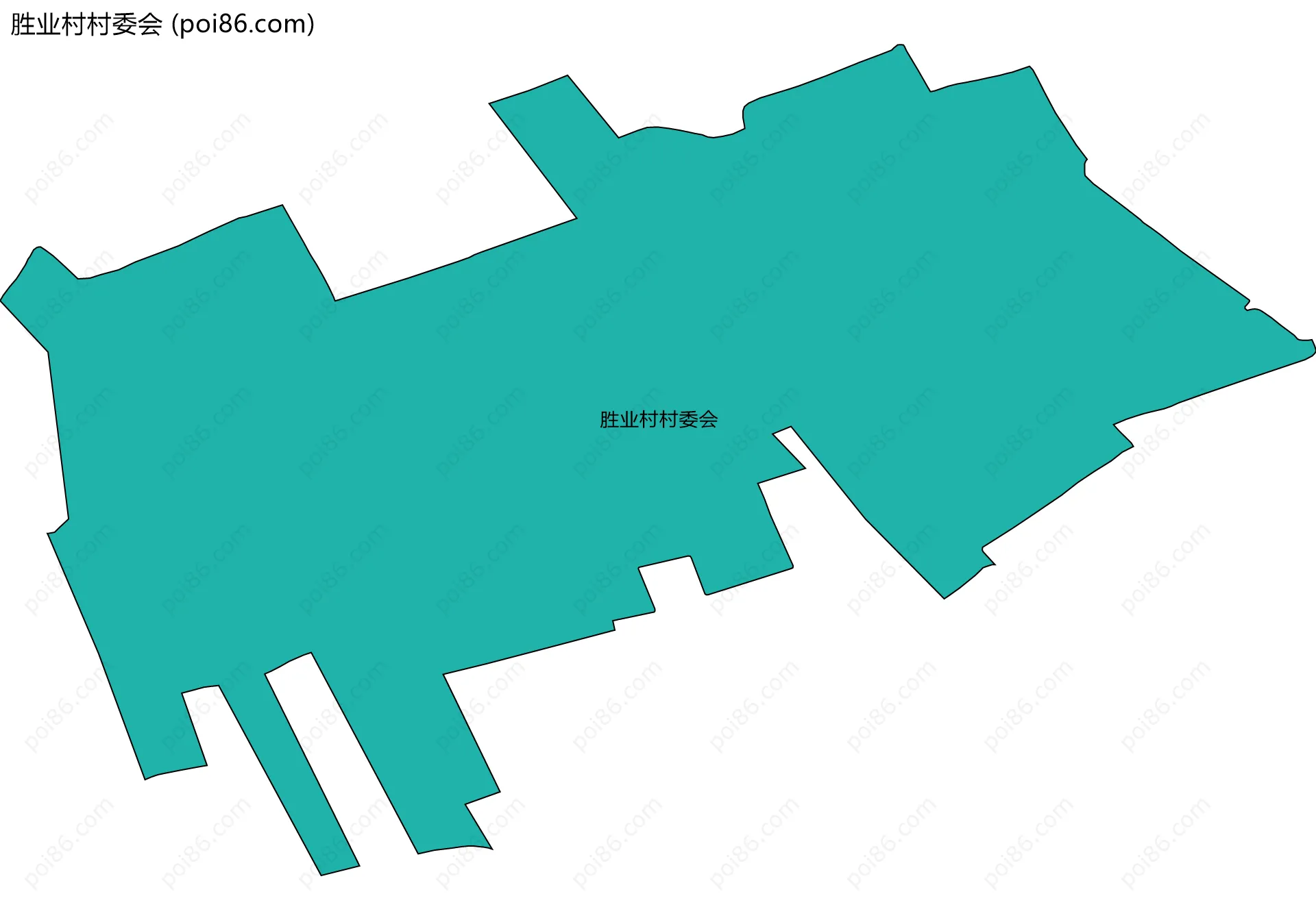 胜业村村委会边界地图