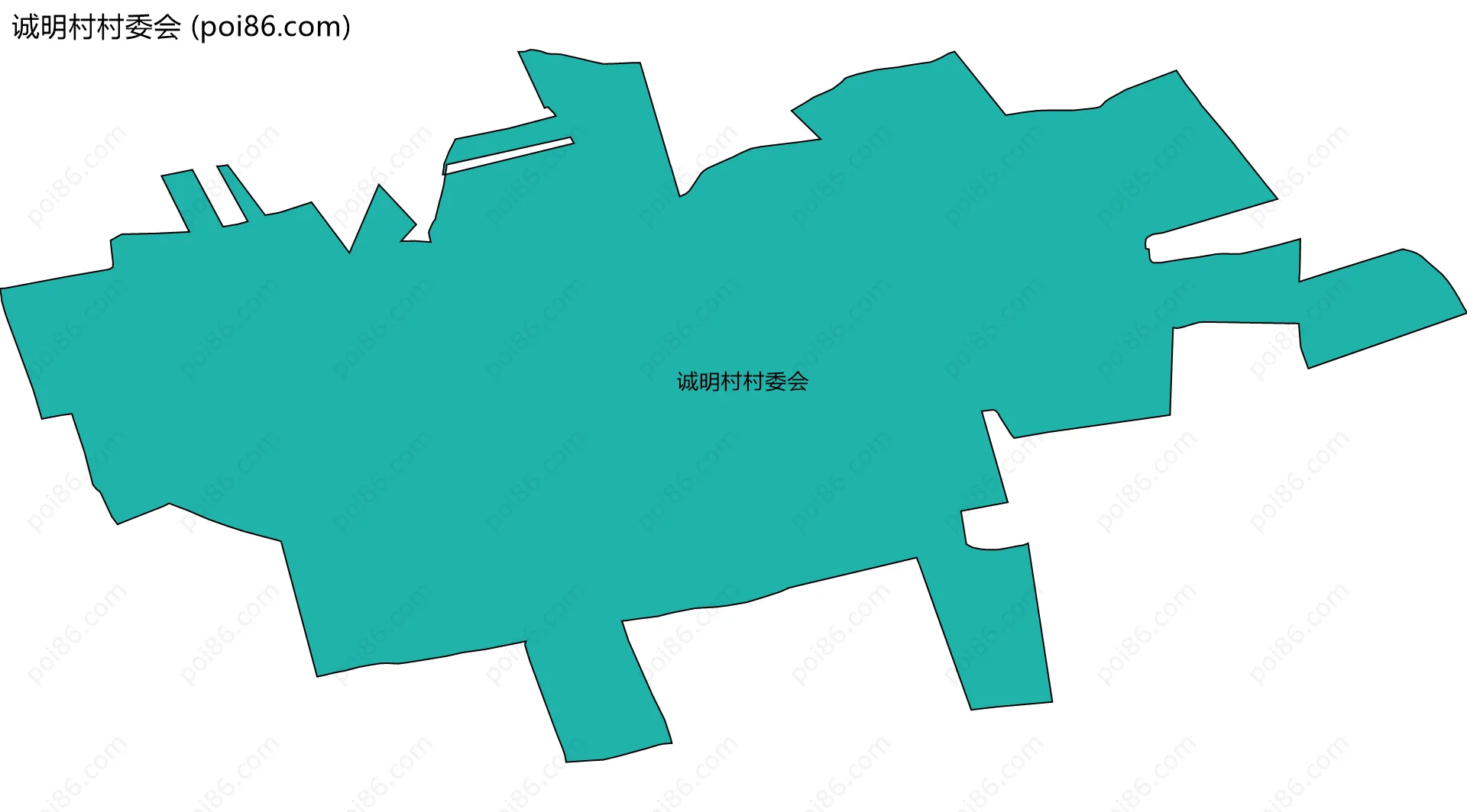 诚明村村委会边界地图