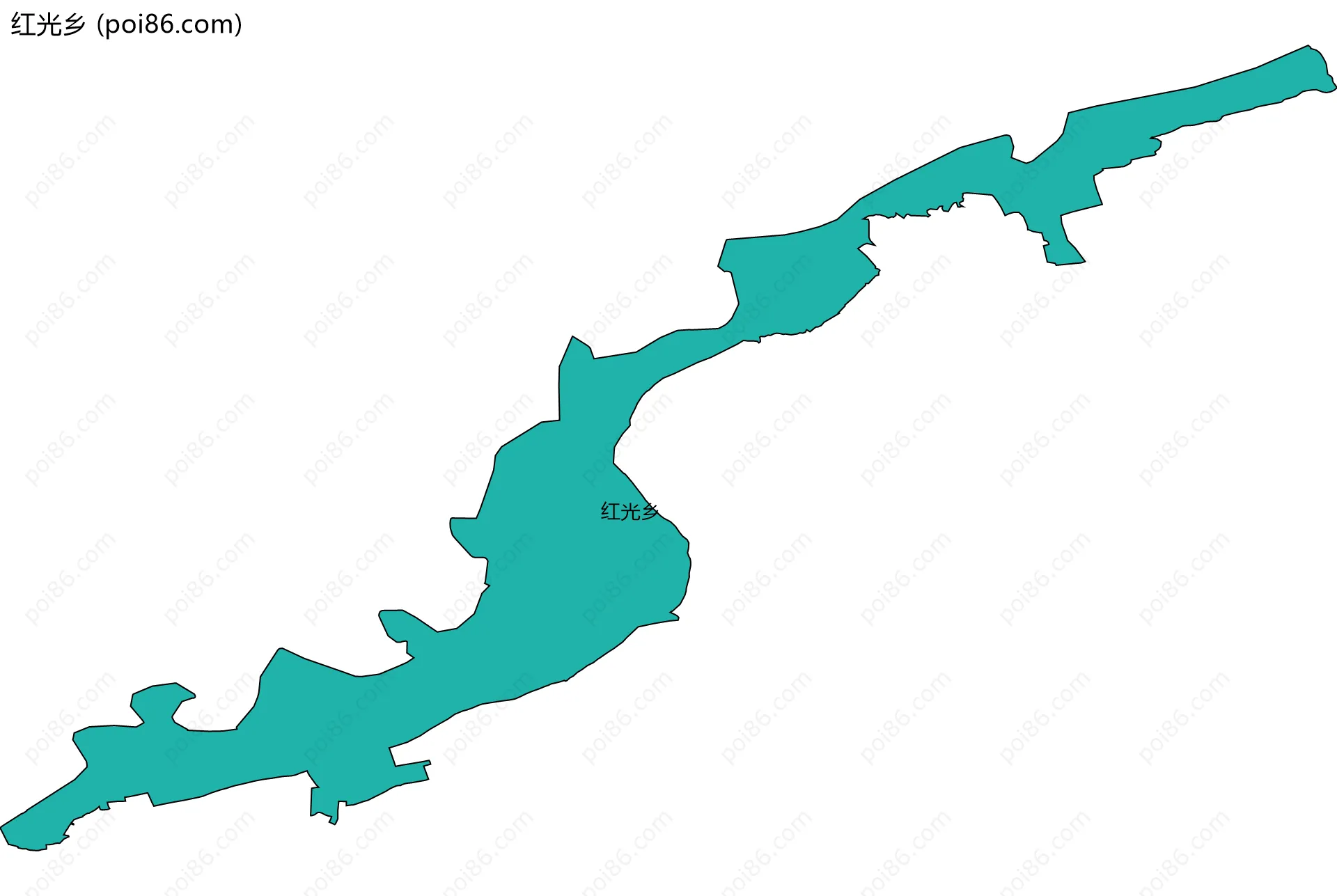 红光乡边界地图