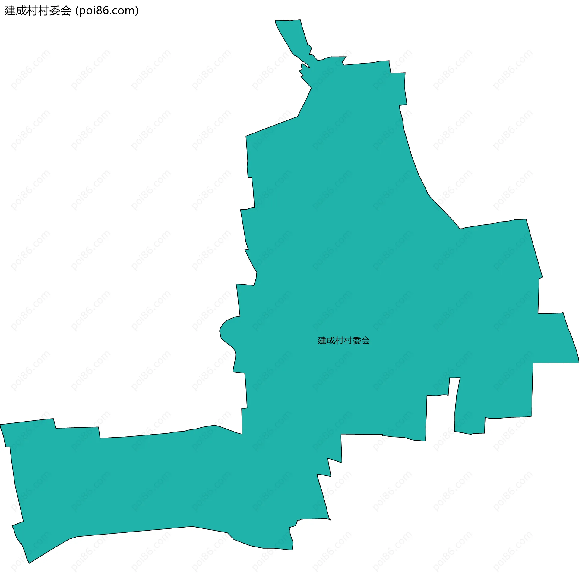 建成村村委会边界地图