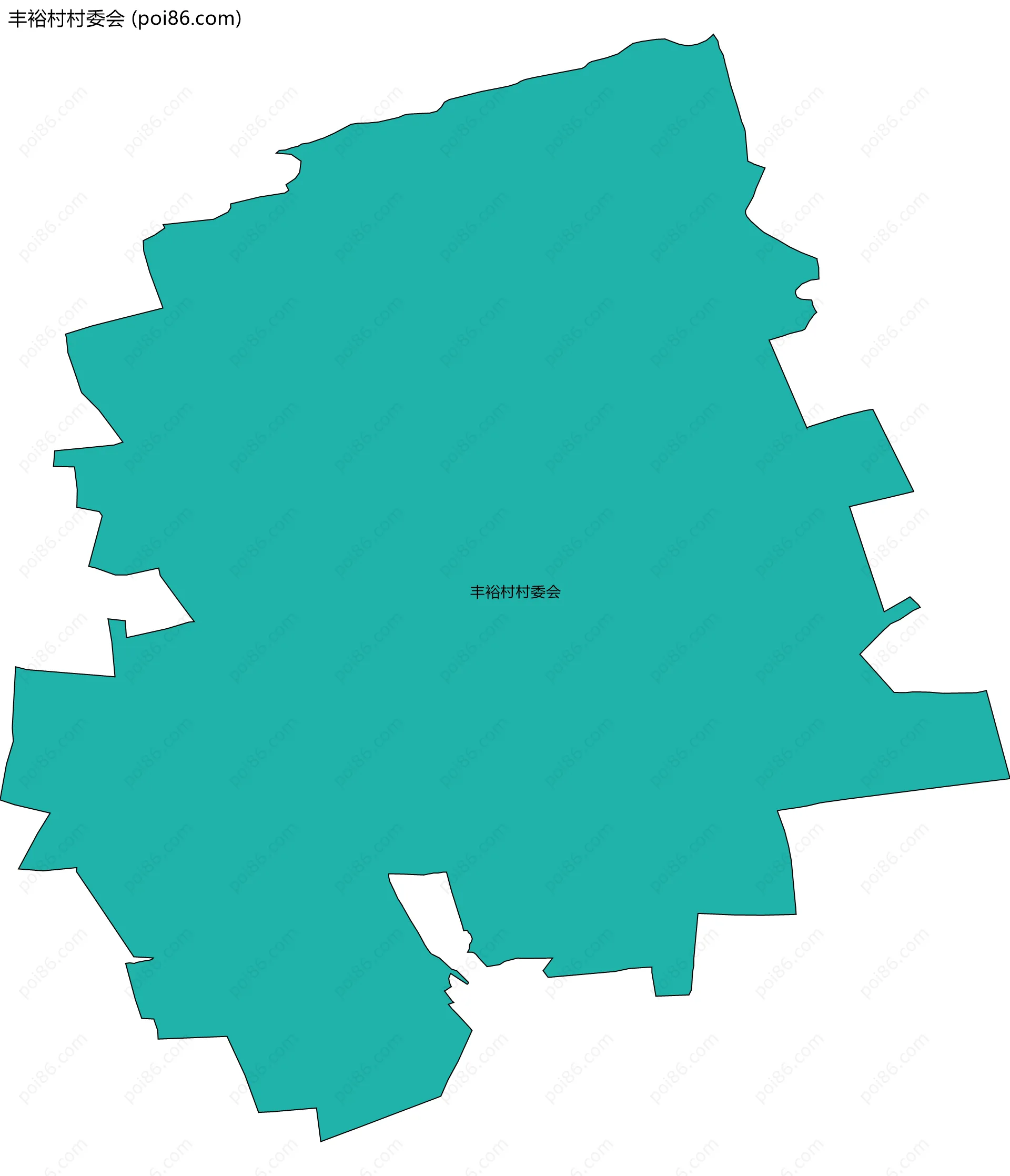 丰裕村村委会边界地图