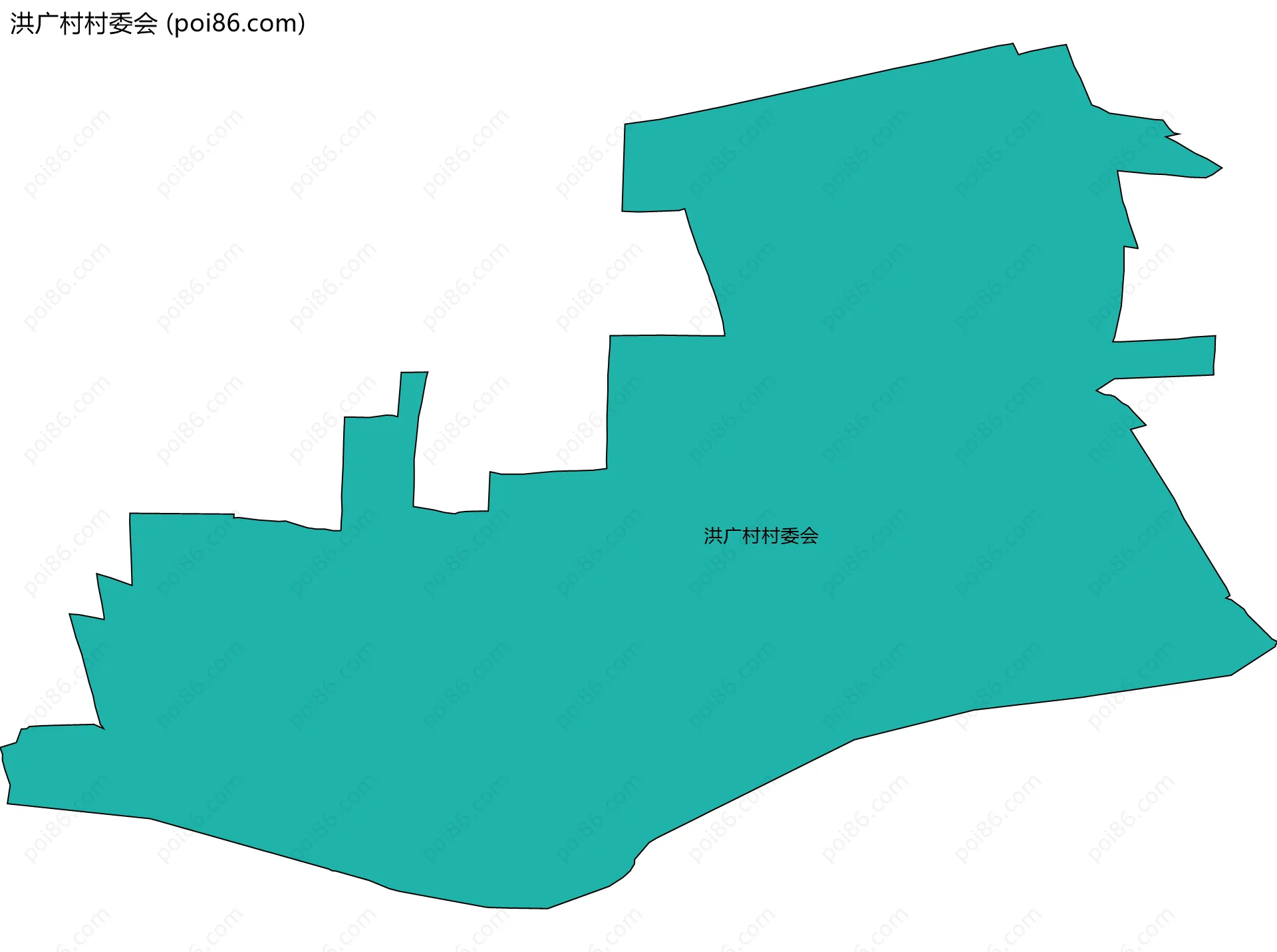 洪广村村委会边界地图
