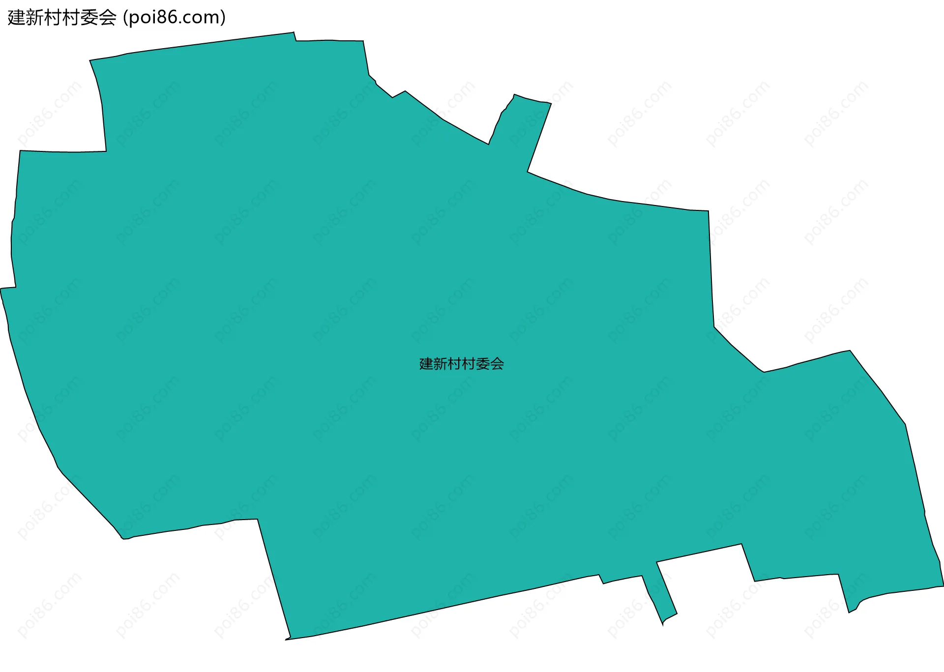建新村村委会边界地图