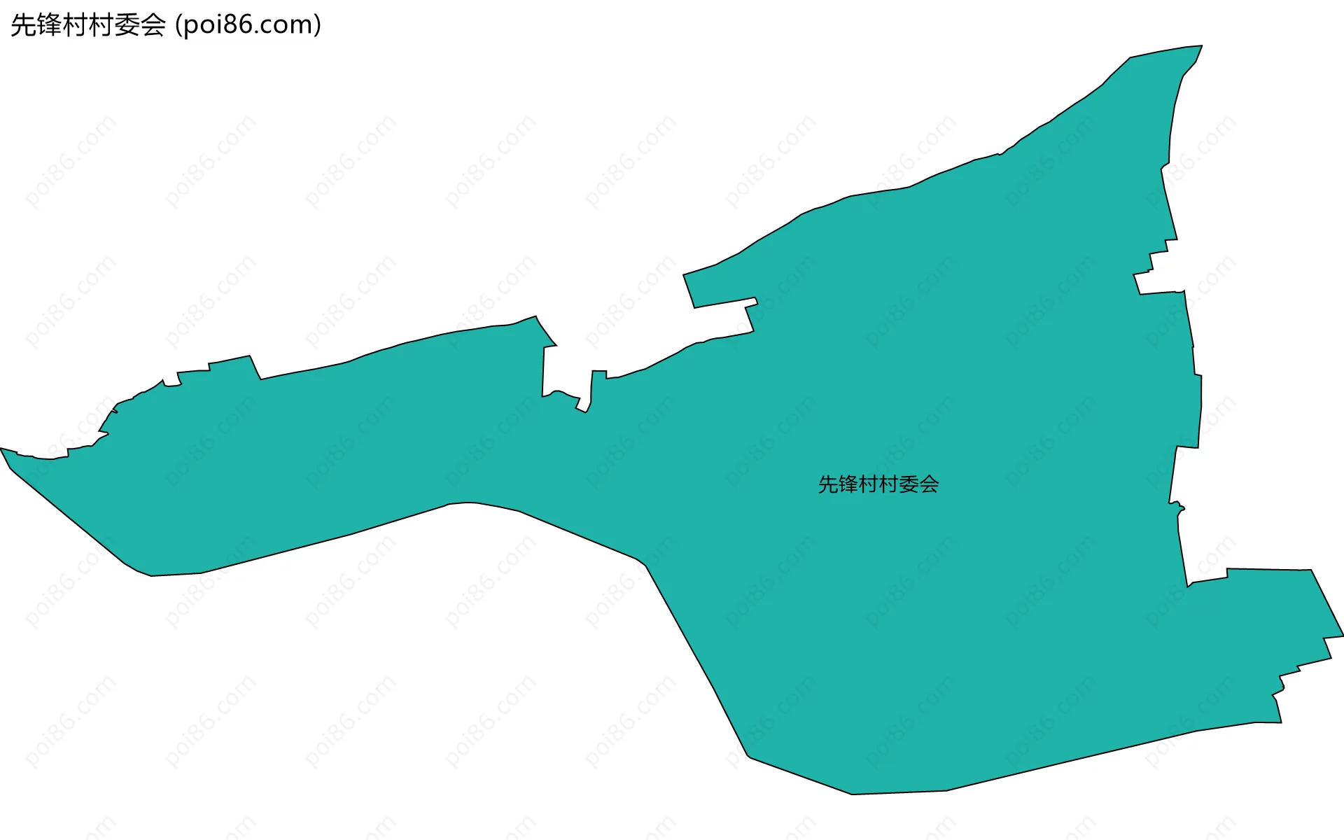 先锋村村委会边界地图