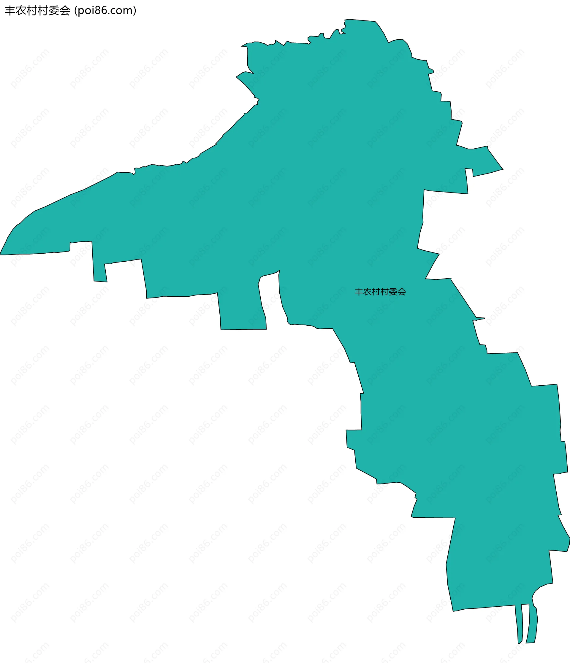 丰农村村委会边界地图