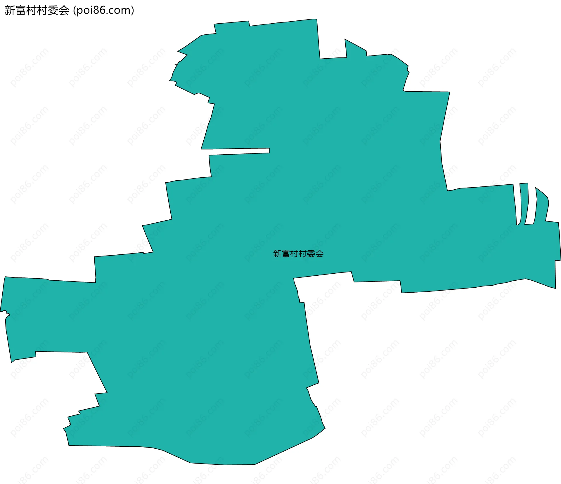 新富村村委会边界地图