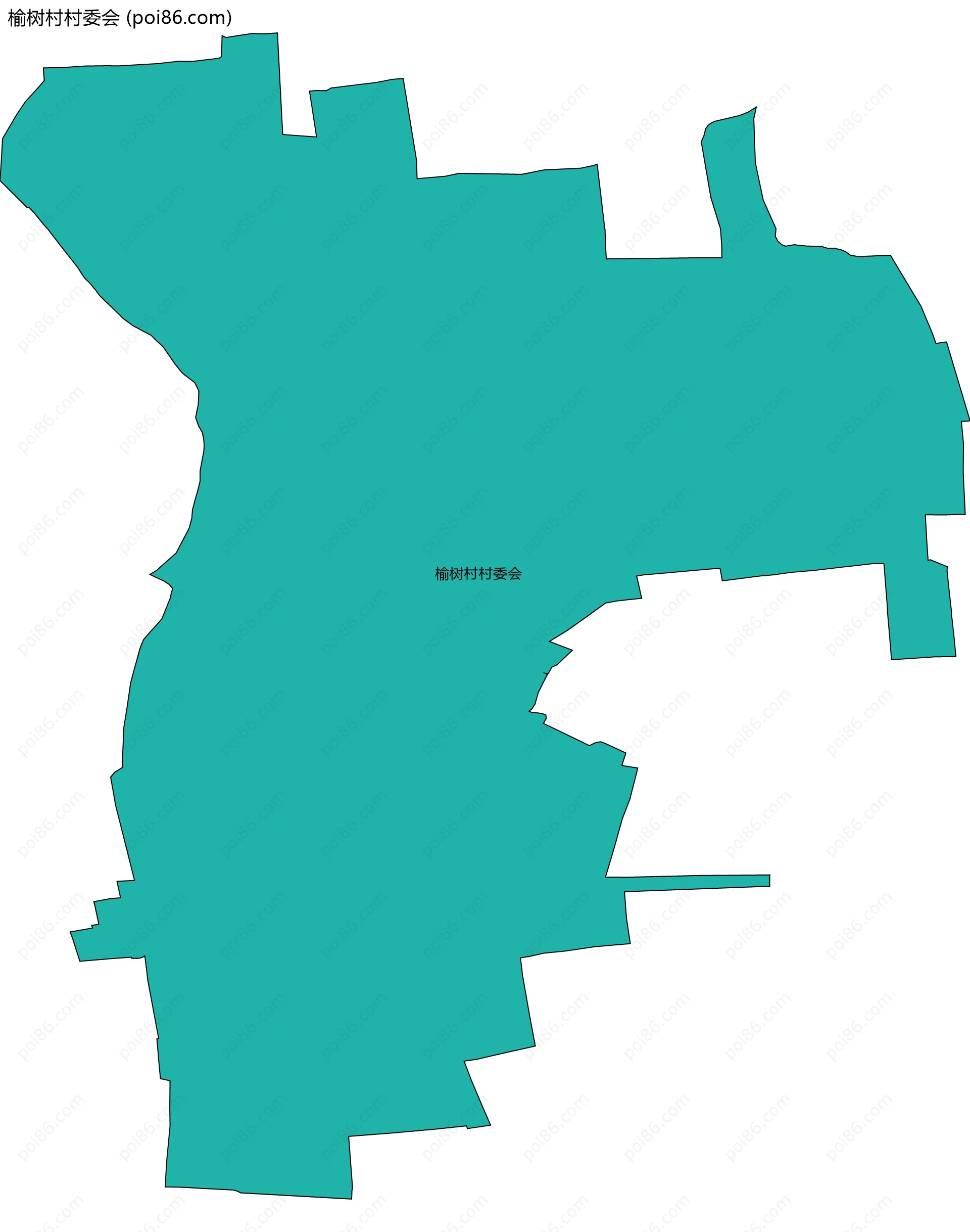 榆树村村委会边界地图