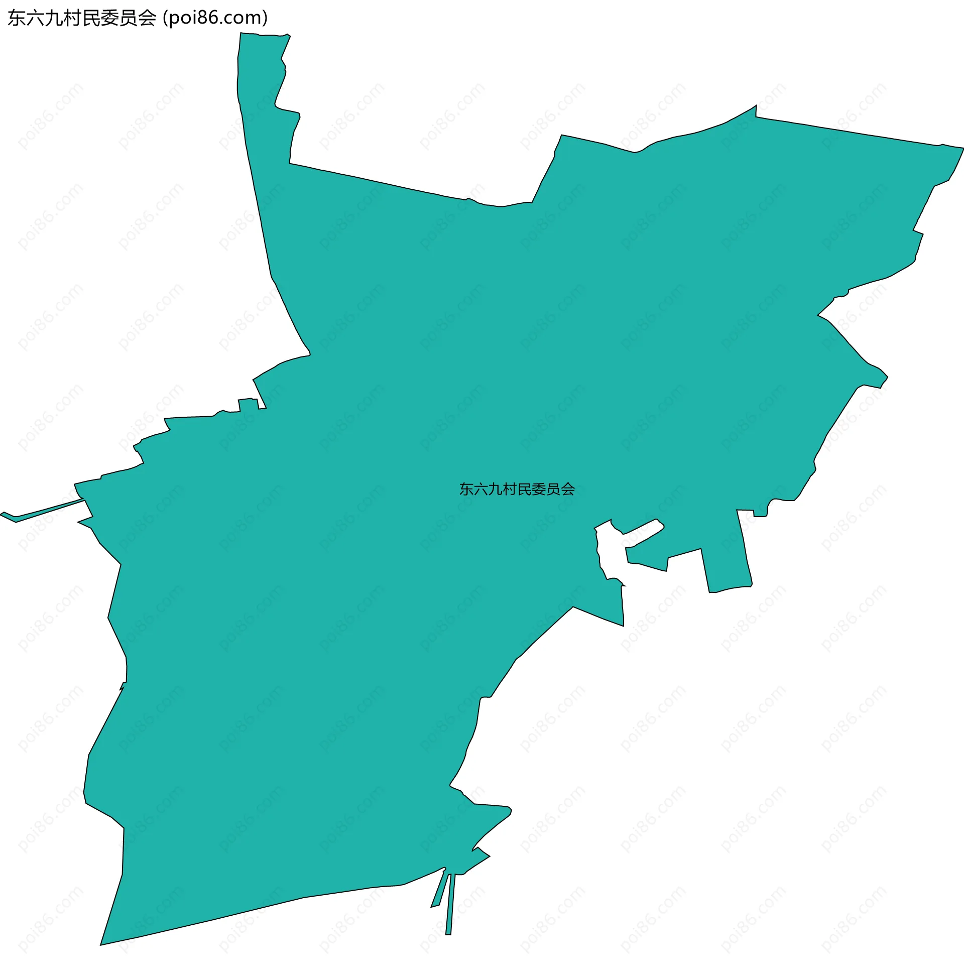 东六九村民委员会边界地图