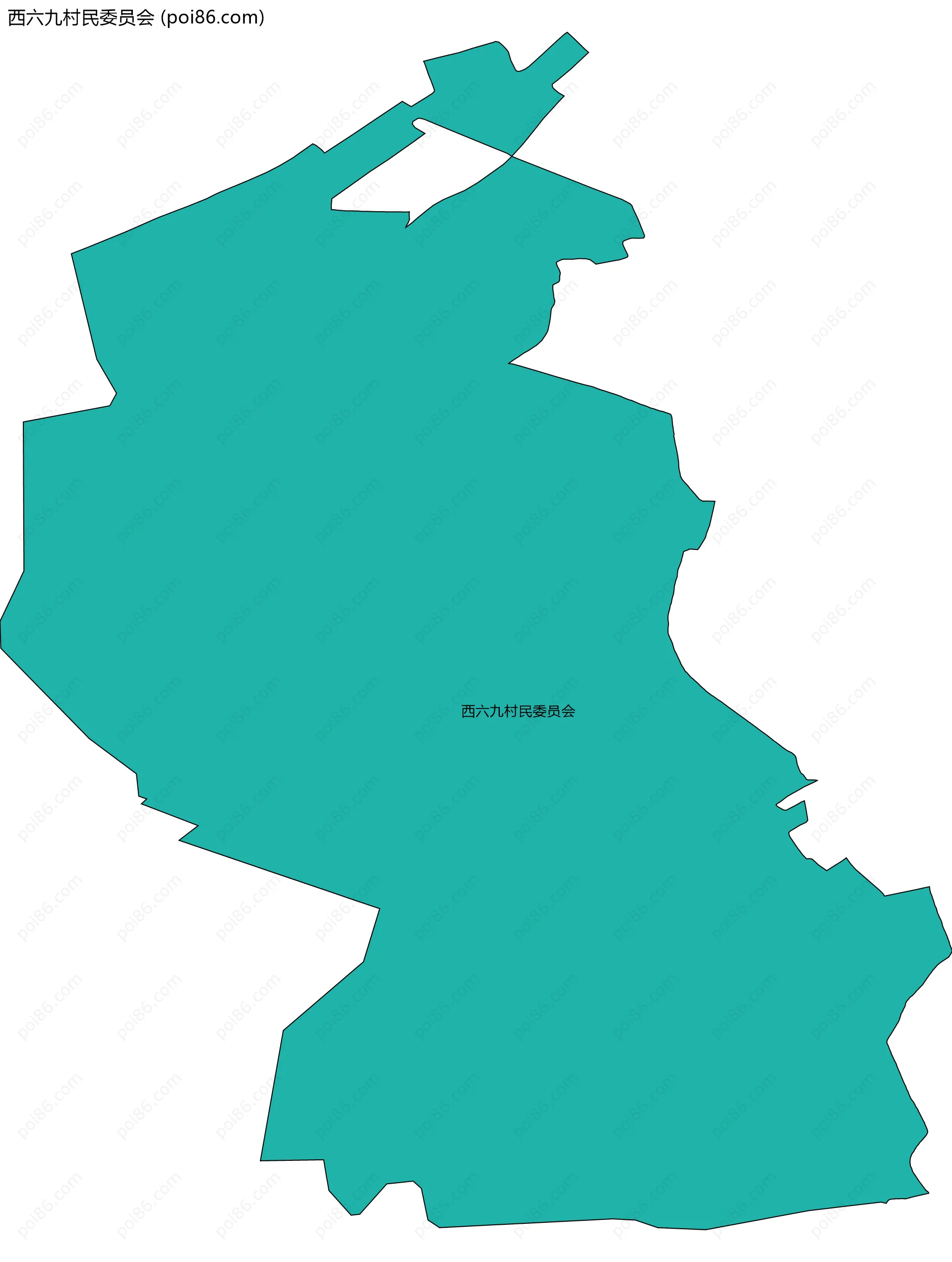 西六九村民委员会边界地图