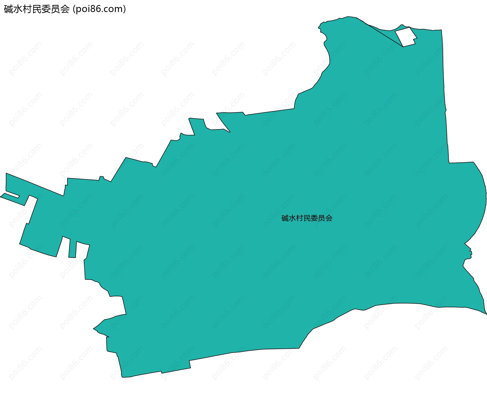 碱水村民委员会边界地图