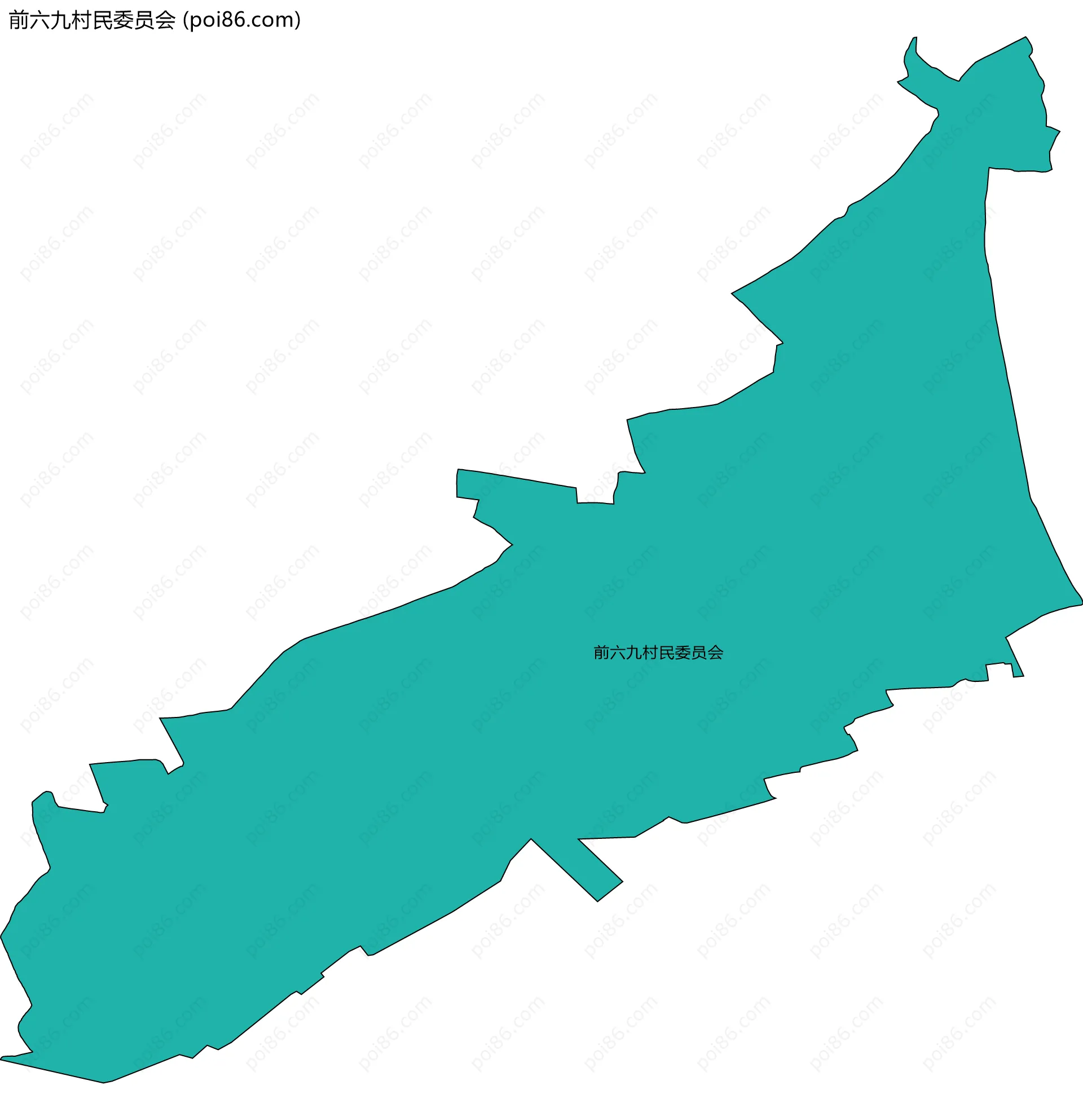 前六九村民委员会边界地图