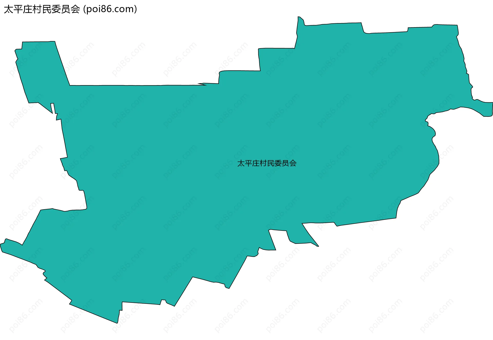 太平庄村民委员会边界地图