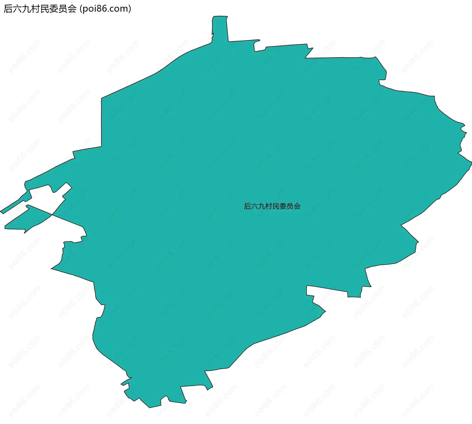 后六九村民委员会边界地图