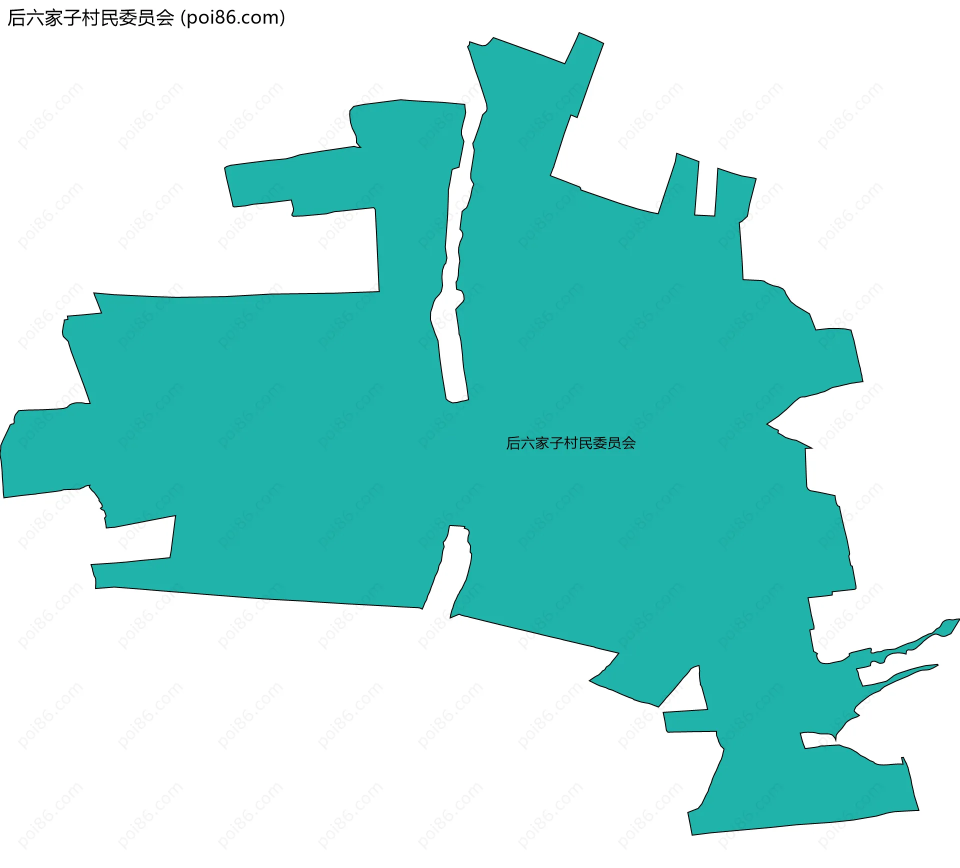 后六家子村民委员会边界地图