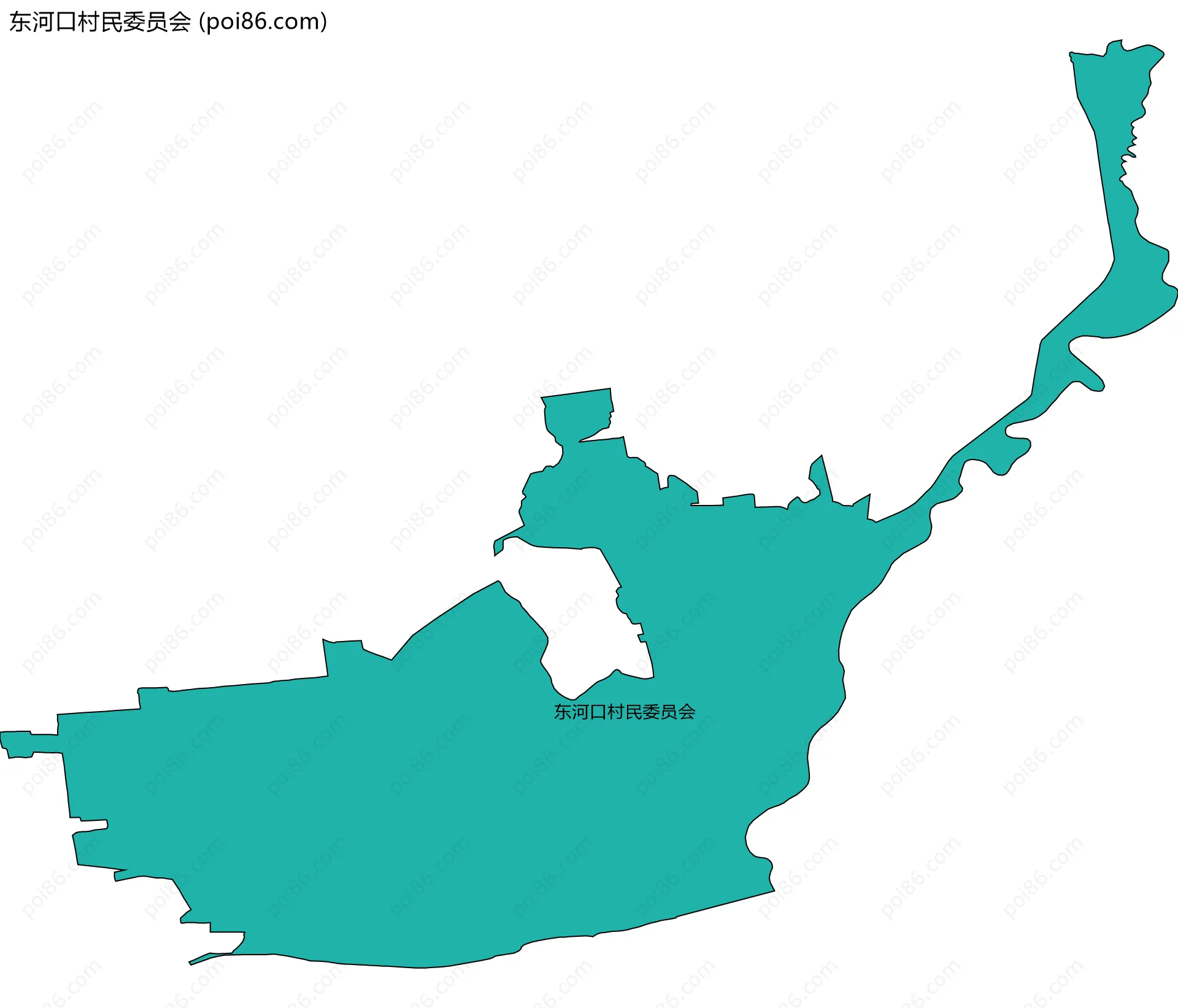 东河口村民委员会边界地图