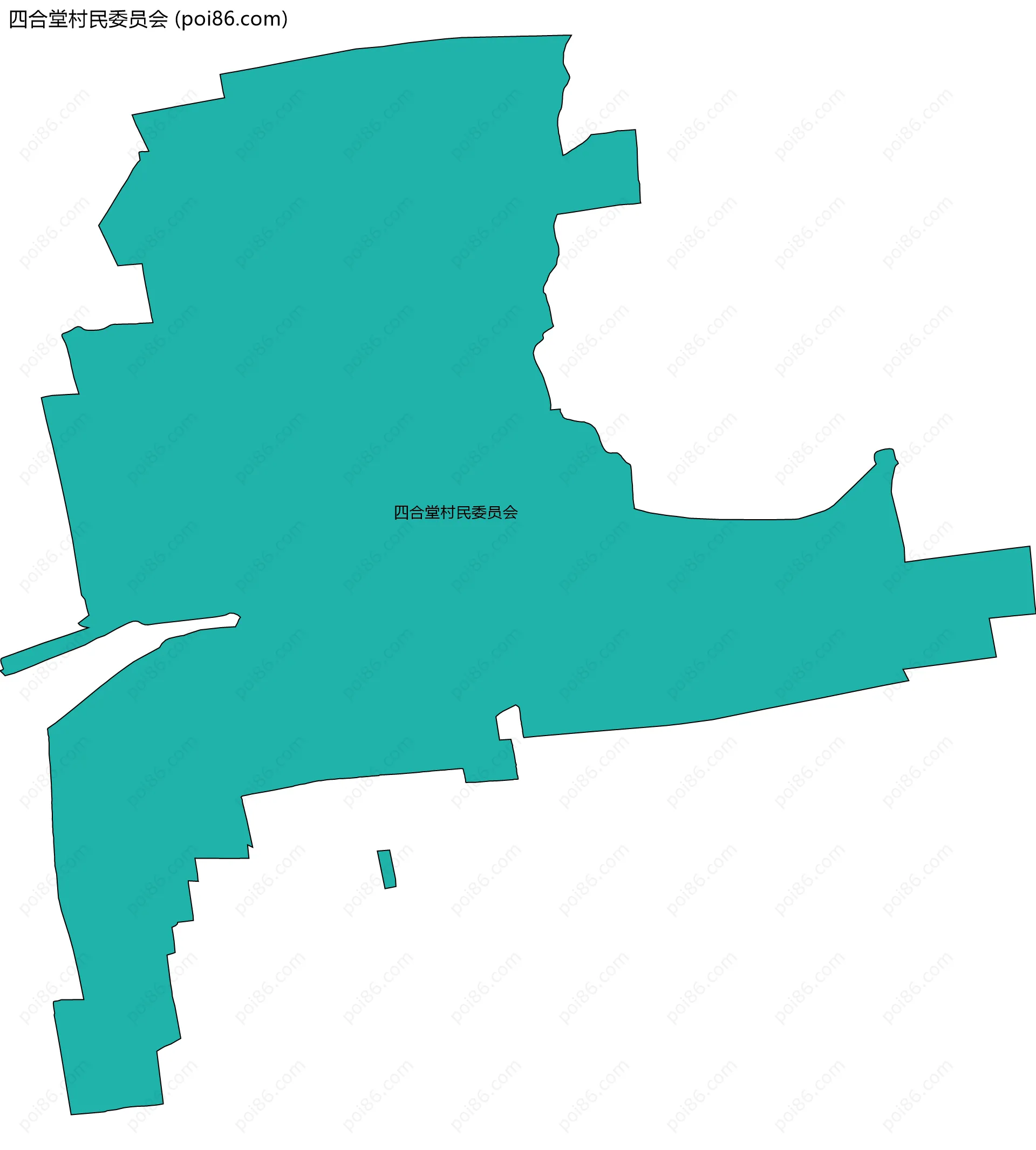 四合堂村民委员会边界地图