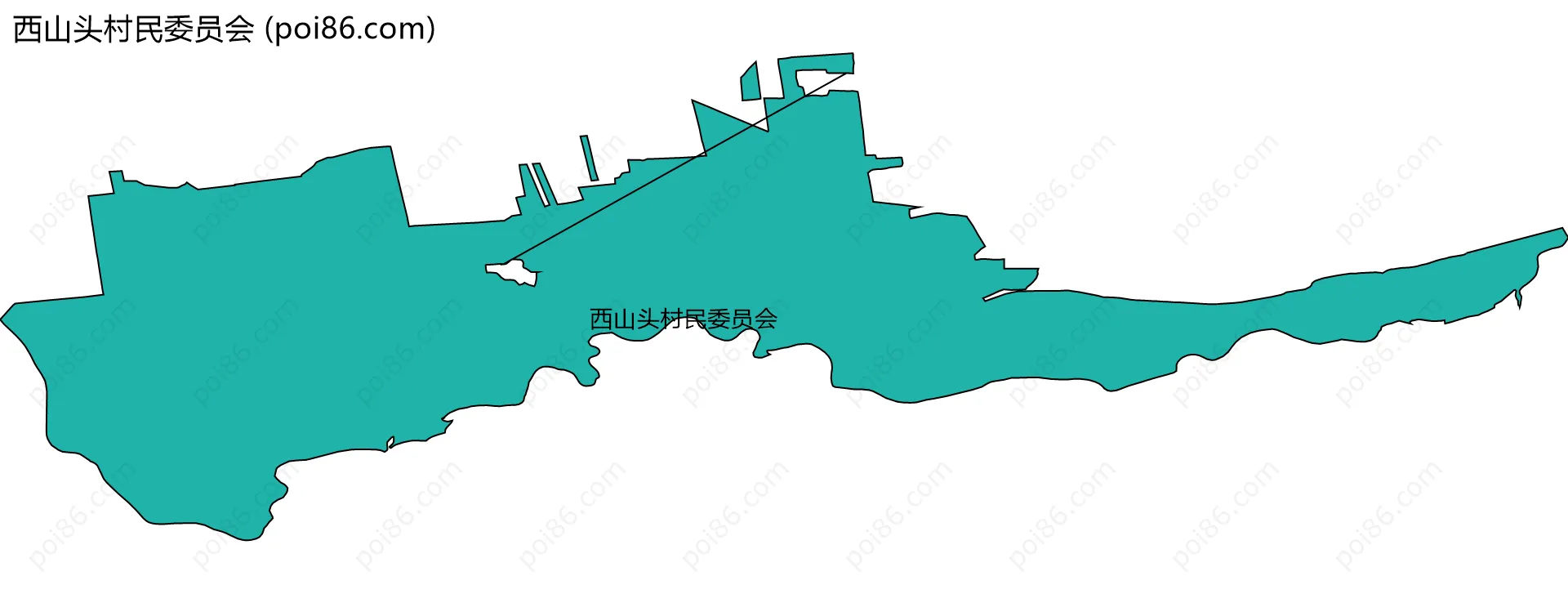 西山头村民委员会边界地图