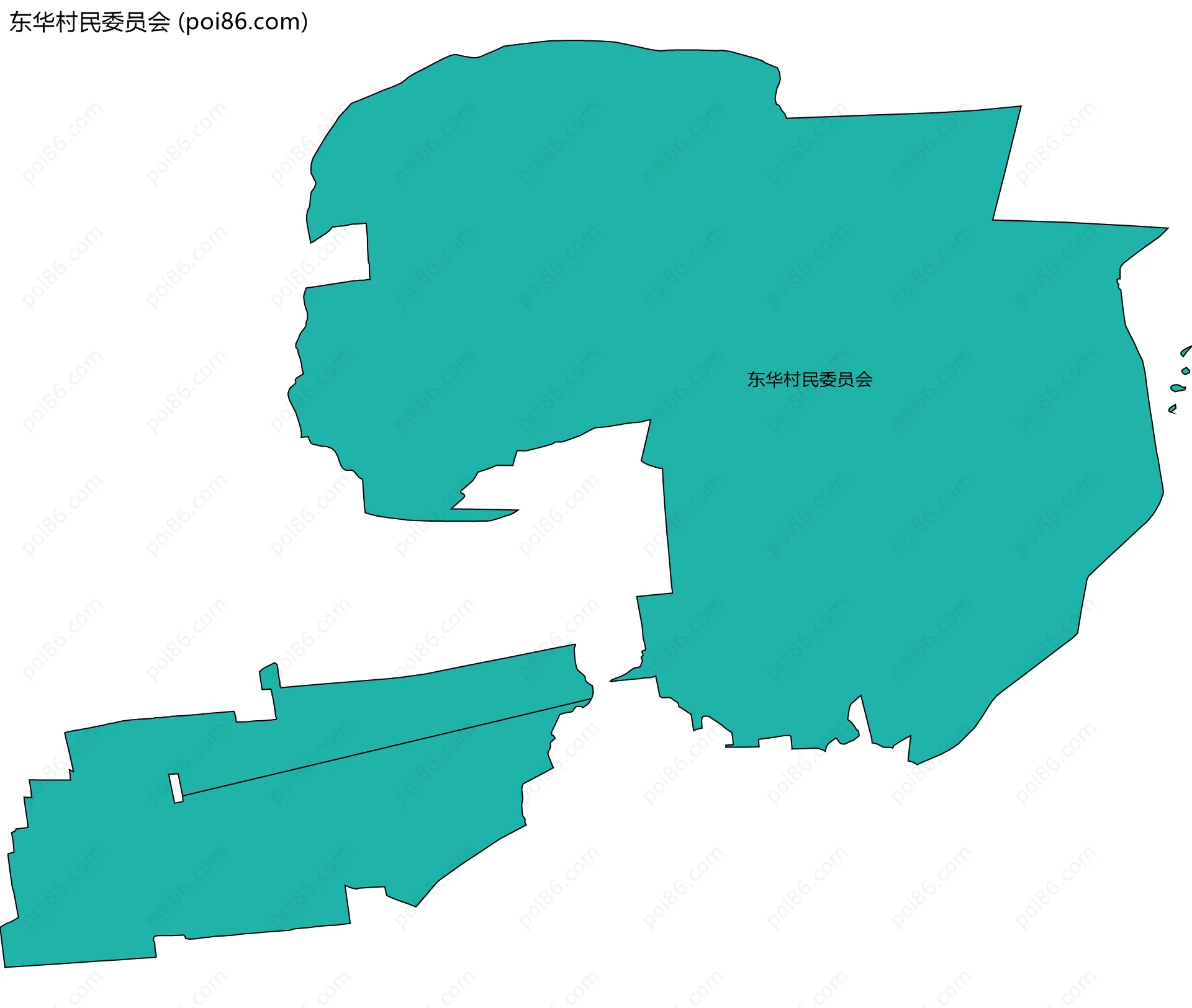 东华村民委员会边界地图