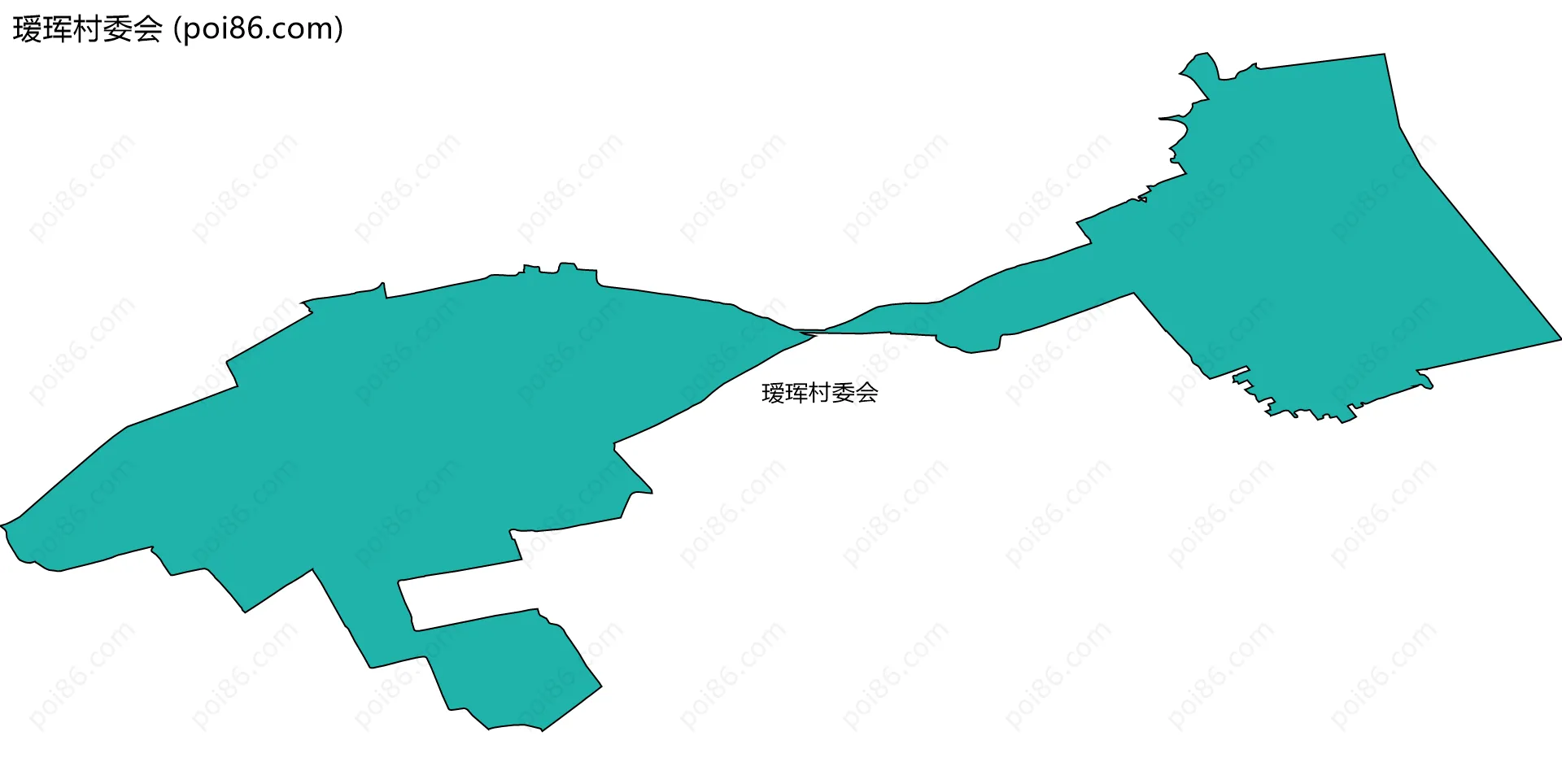 瑷珲村委会边界地图
