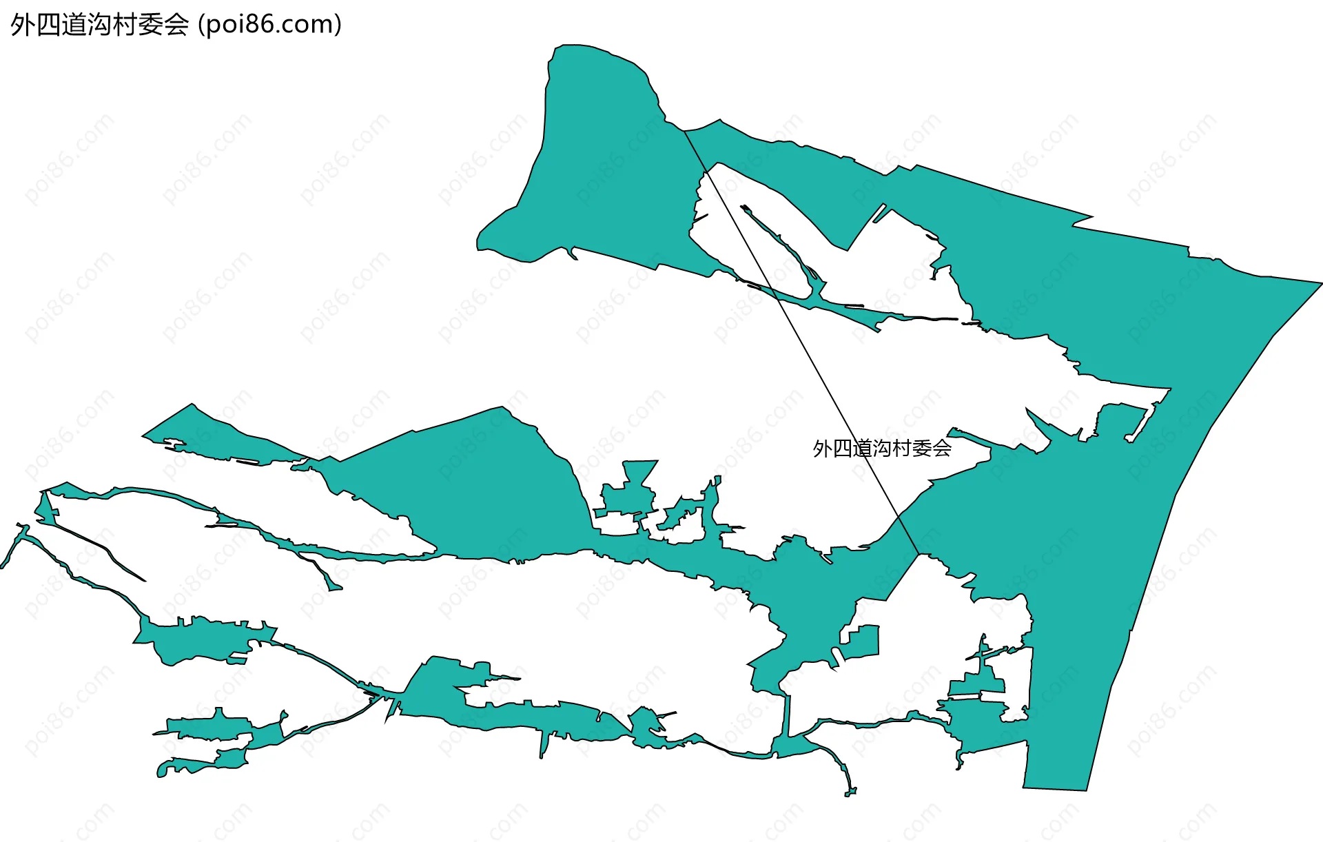 外四道沟村委会边界地图