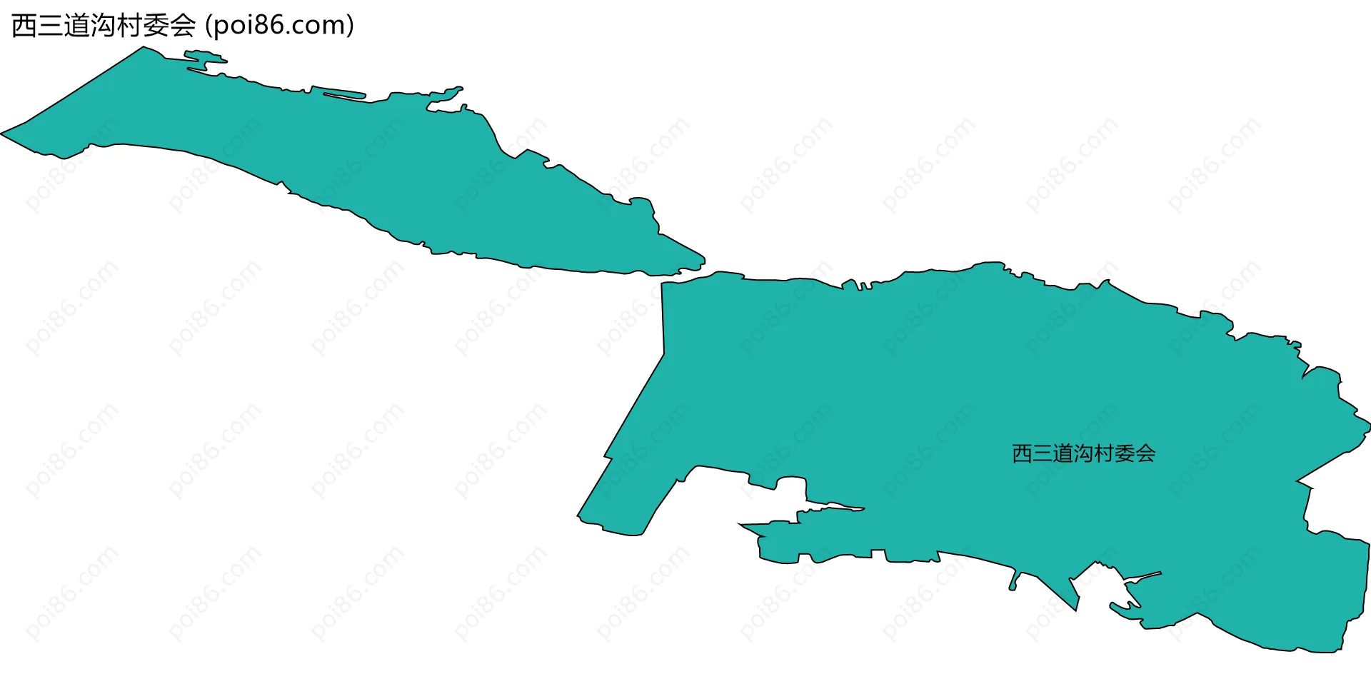 西三道沟村委会边界地图