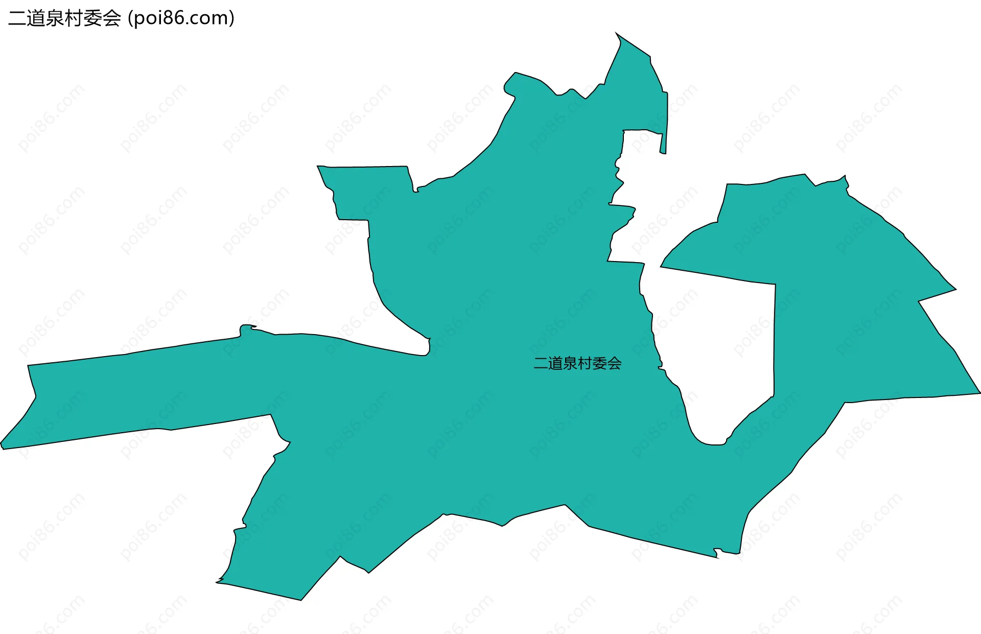 二道泉村委会边界地图