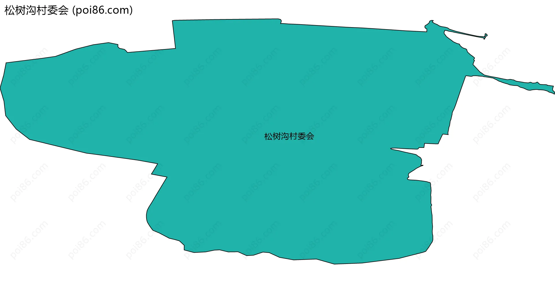 松树沟村委会边界地图