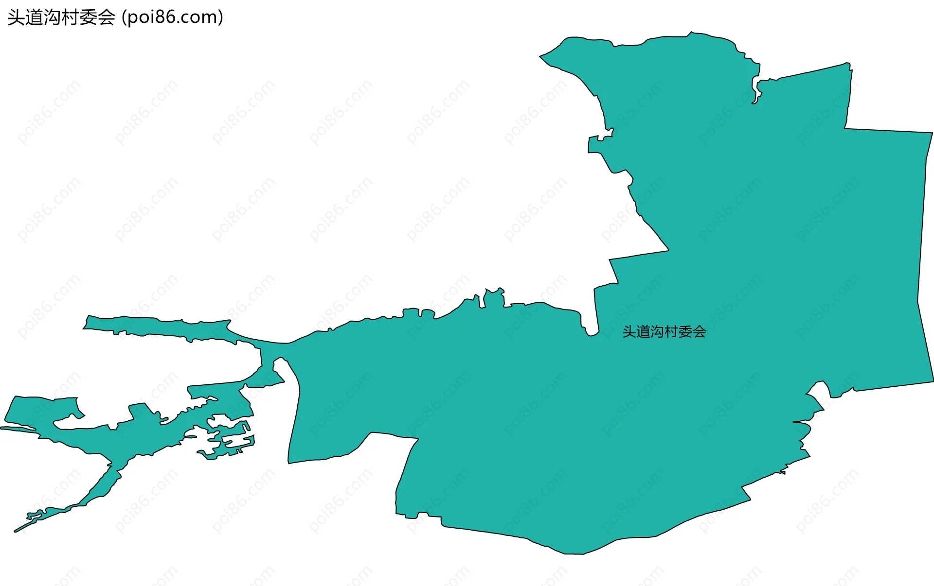 头道沟村委会边界地图