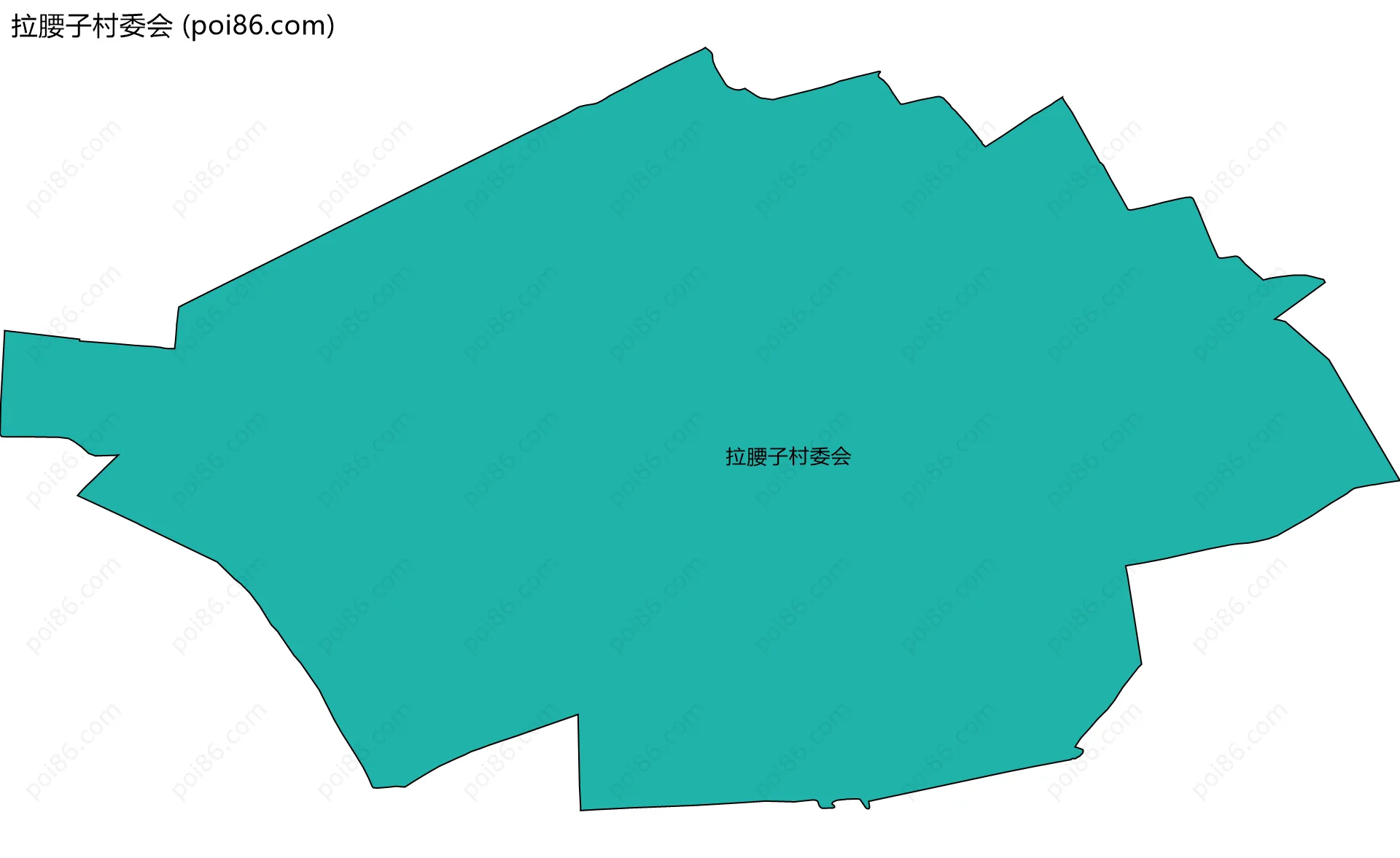 拉腰子村委会边界地图