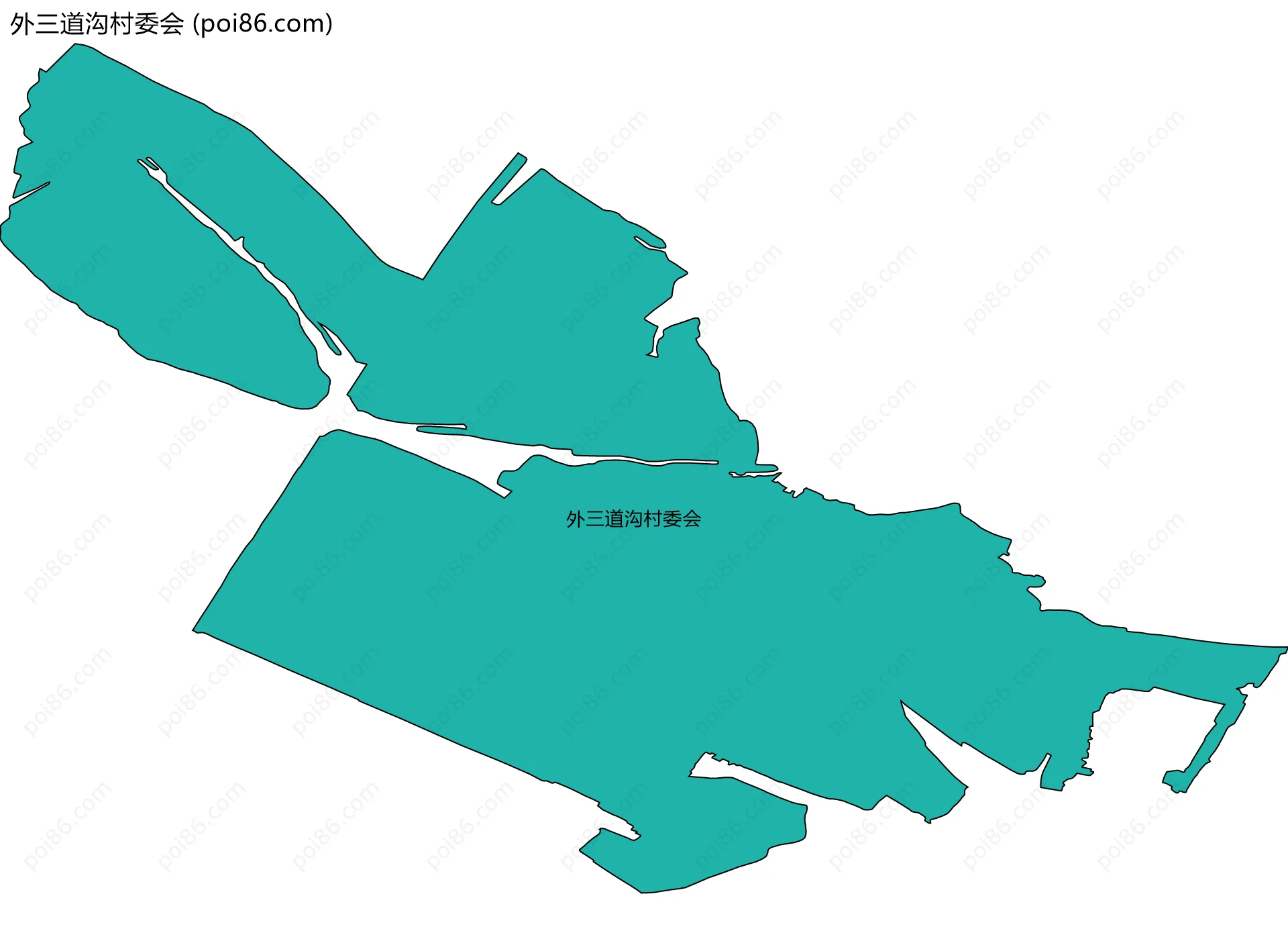 外三道沟村委会边界地图