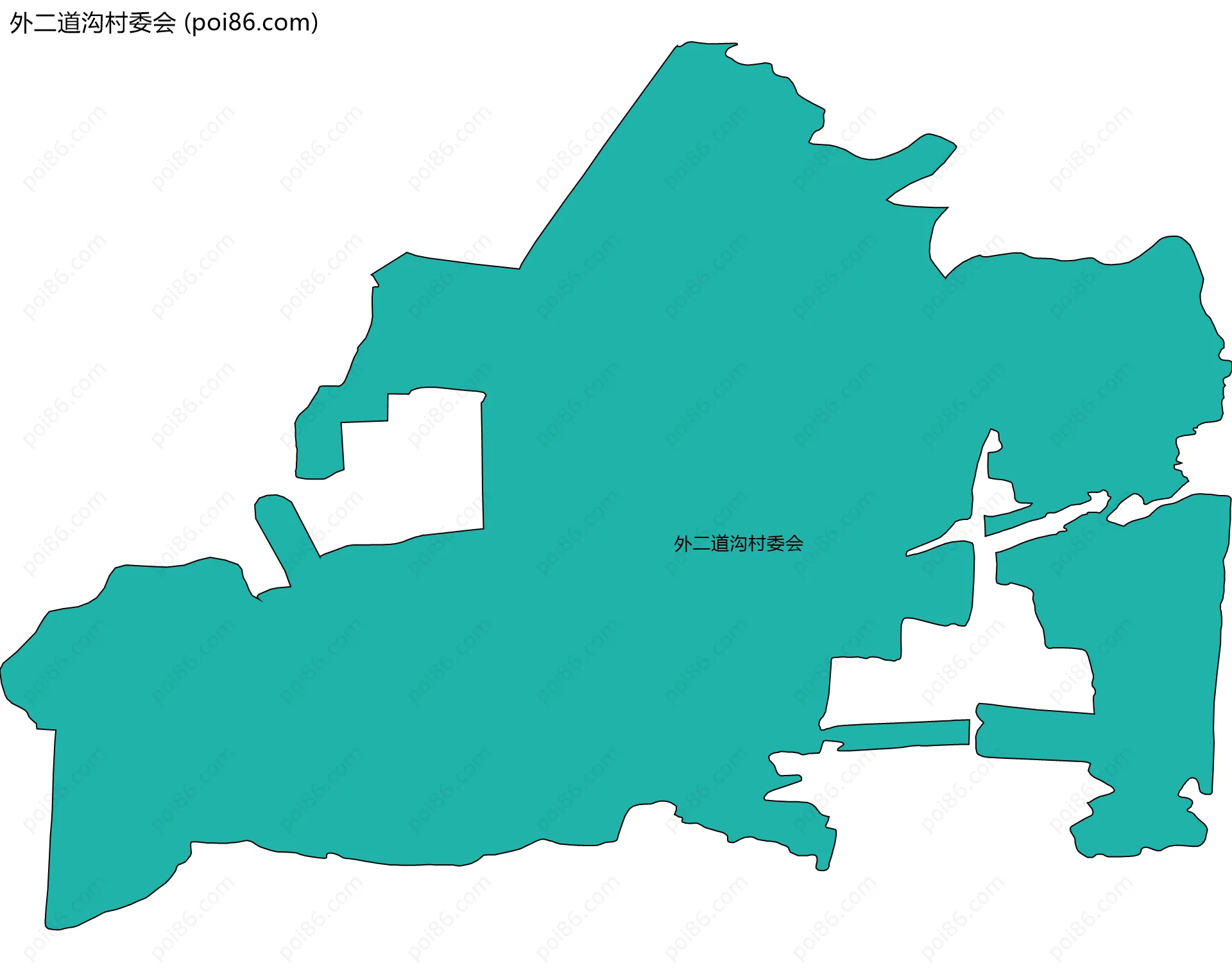 外二道沟村委会边界地图