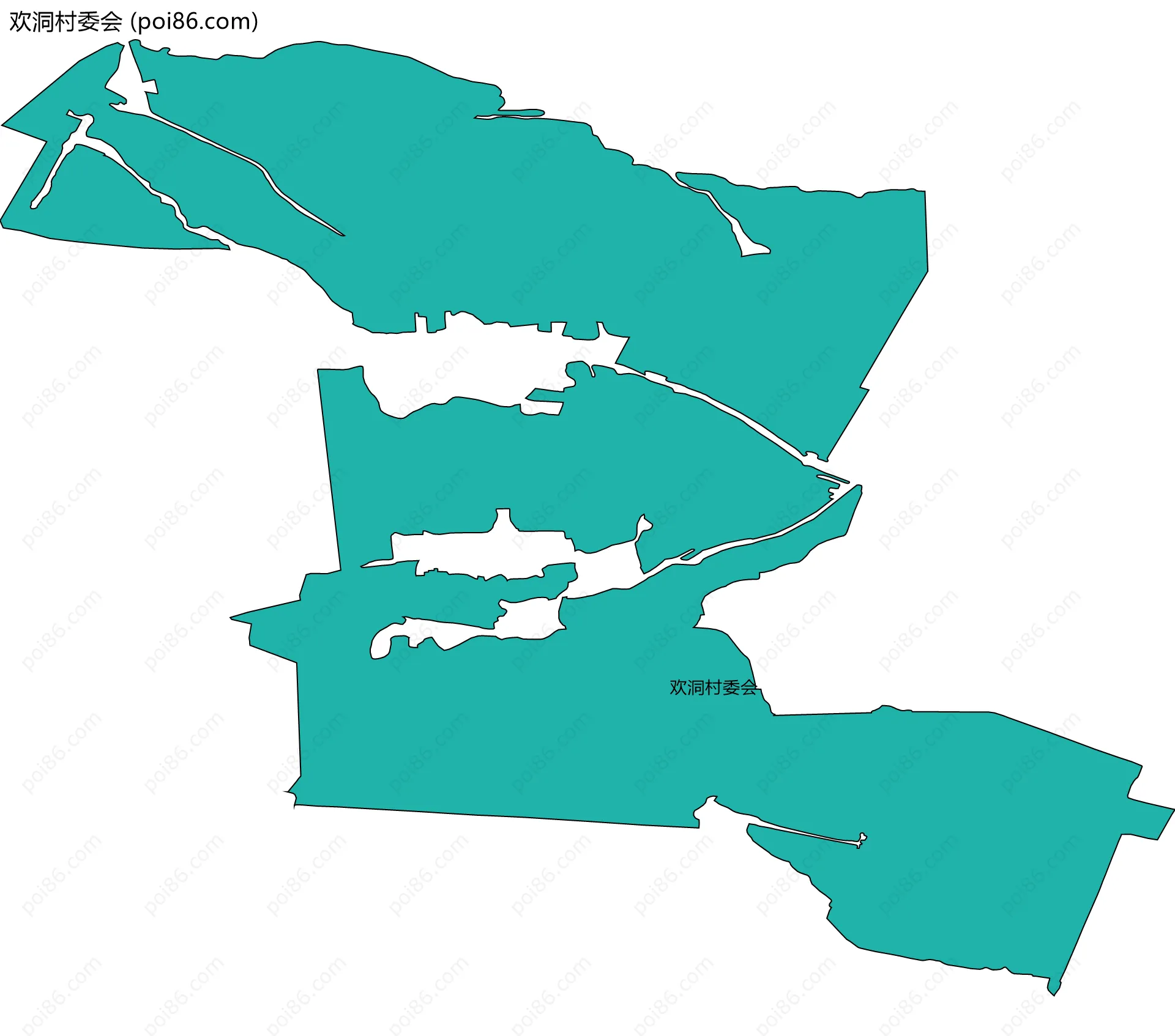 欢洞村委会边界地图