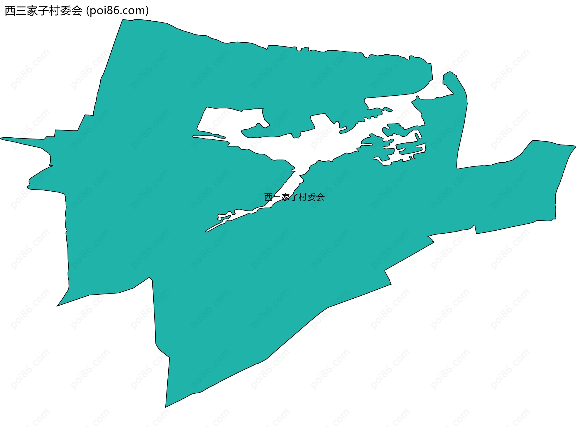 西三家子村委会边界地图