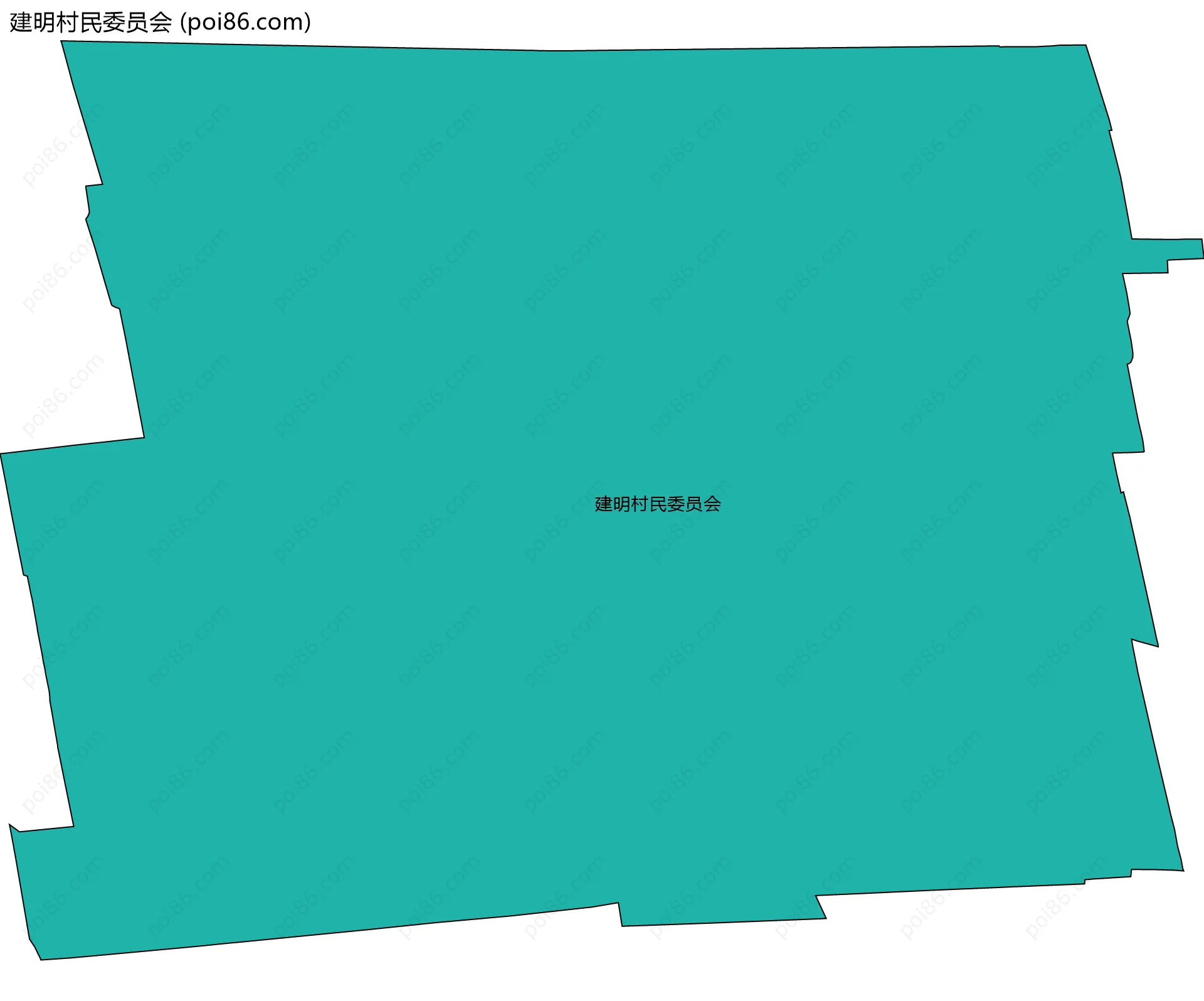 建明村民委员会边界地图