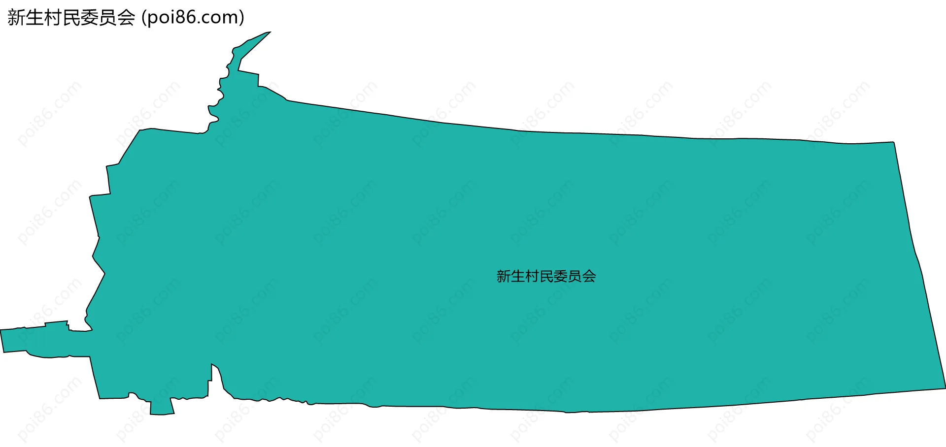 新生村民委员会边界地图
