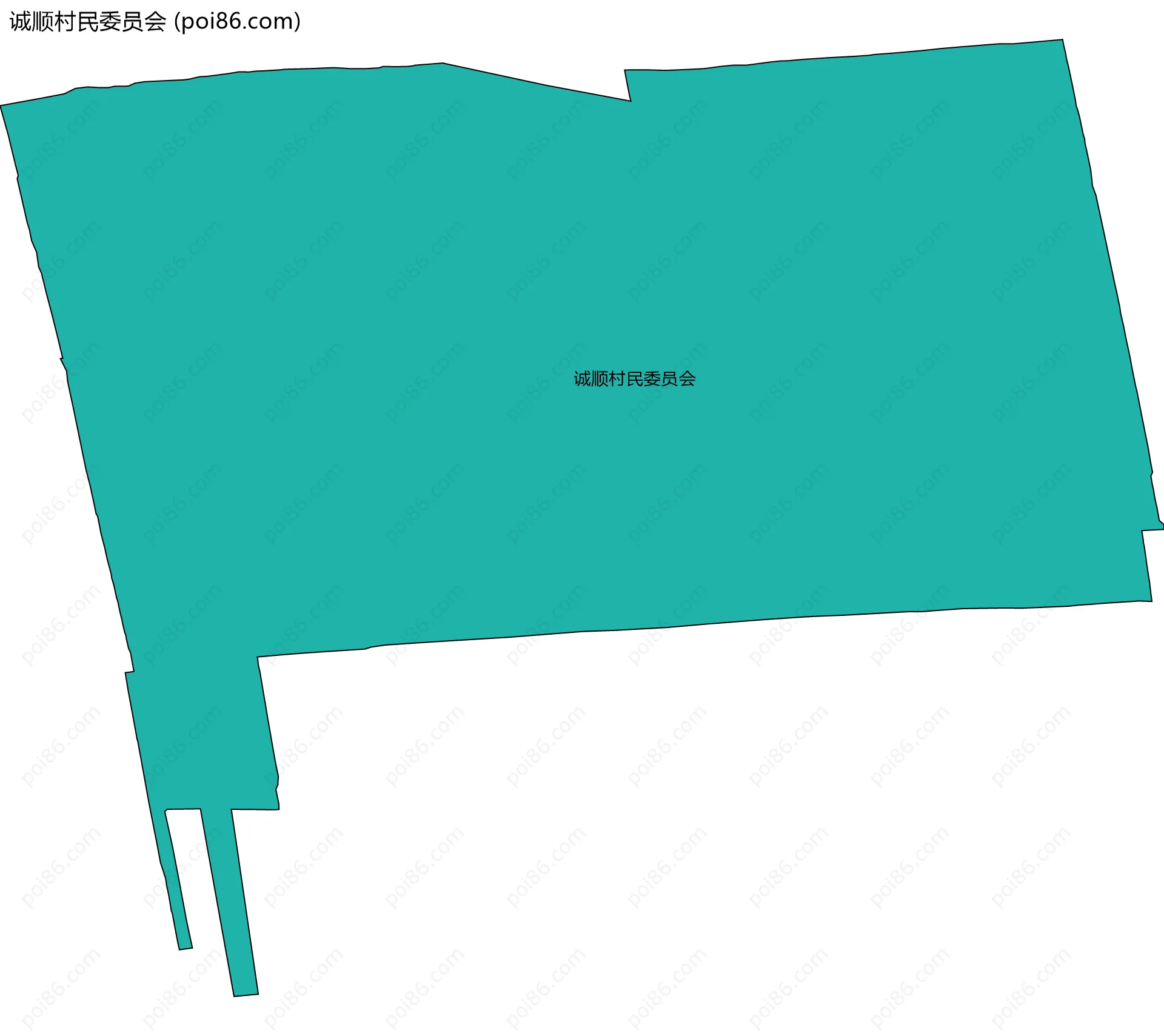 诚顺村民委员会边界地图