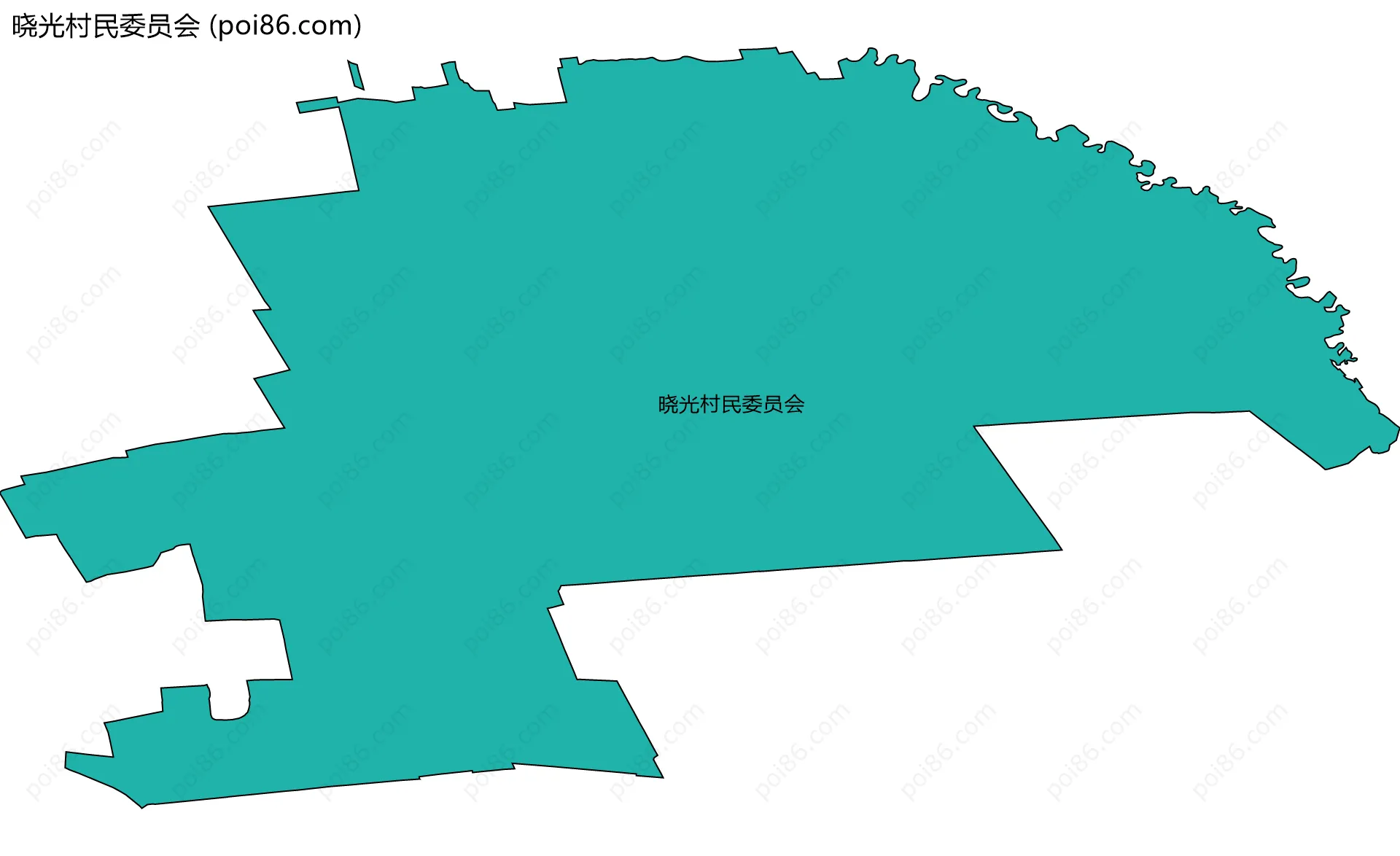 晓光村民委员会边界地图