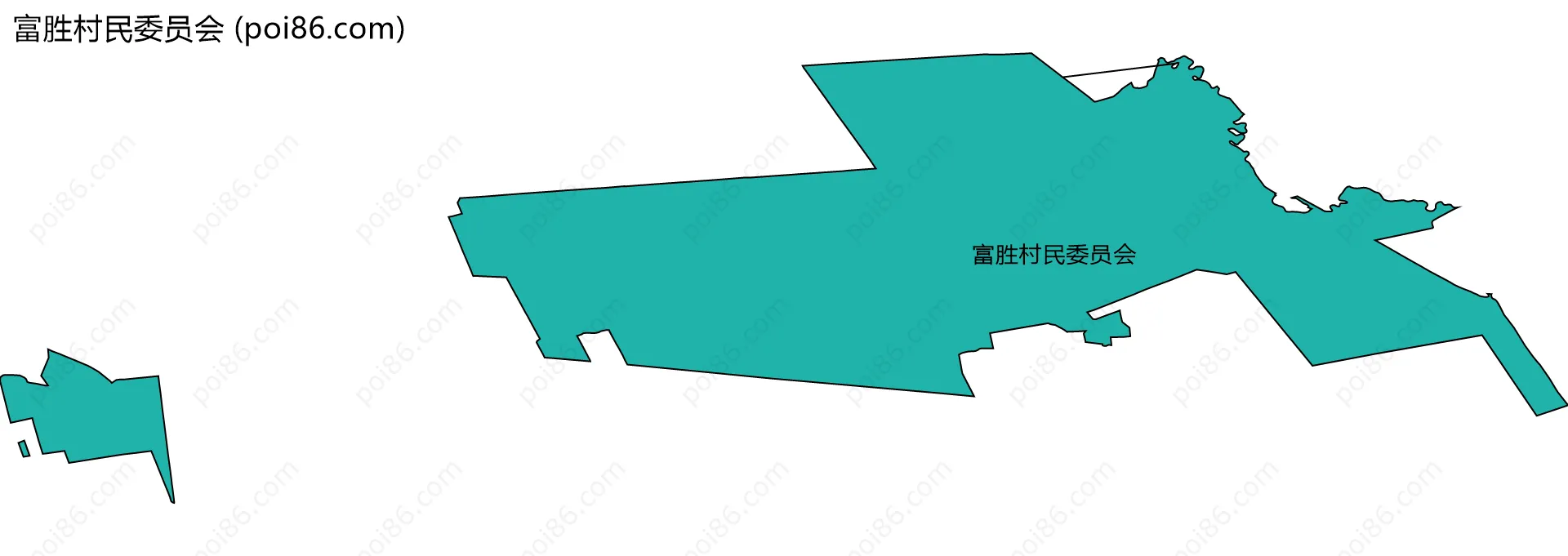 富胜村民委员会边界地图